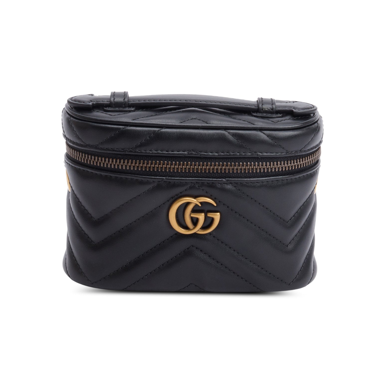 Gucci GG Marmont Matelasse Leather Mini Top Handle Bag w/ Box