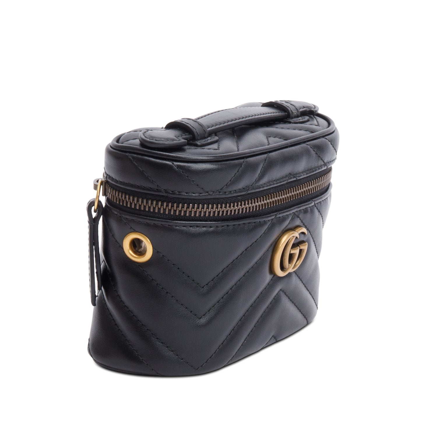 Gucci GG Marmont Matelasse Leather Mini Top Handle Bag w/ Box