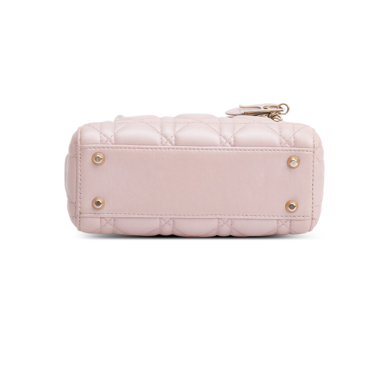 Christian Dior Pink Cannage Leather Mini Lady Dior Bag w/ Box