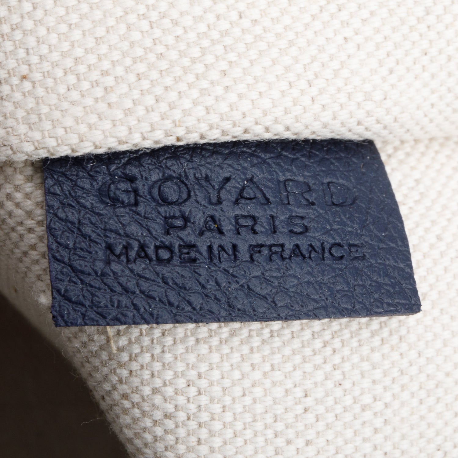 Goyard 2022 Navy Monogram Canvas Leather Trim Vilette Tote MM