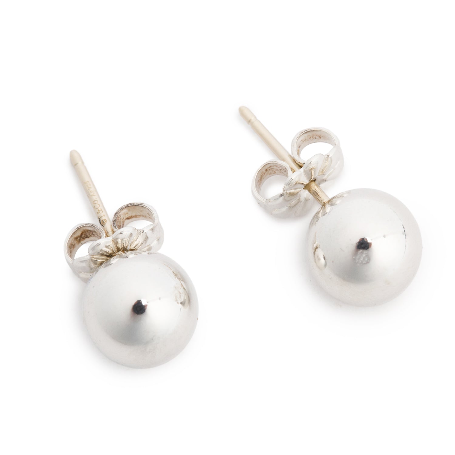 Tiffany & Co. Sterling Silver HardWear 8 MM Ball Earrings