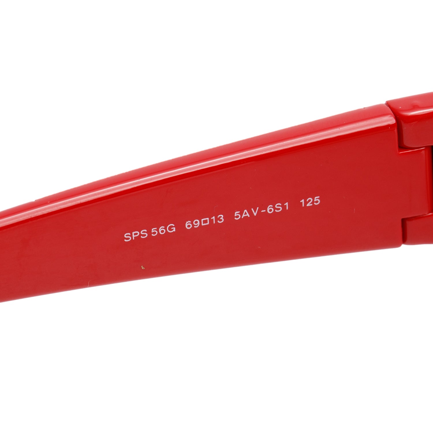 Prada SP 56G Red Acetate Linea Rosa Shield Sunglasses w/ Case