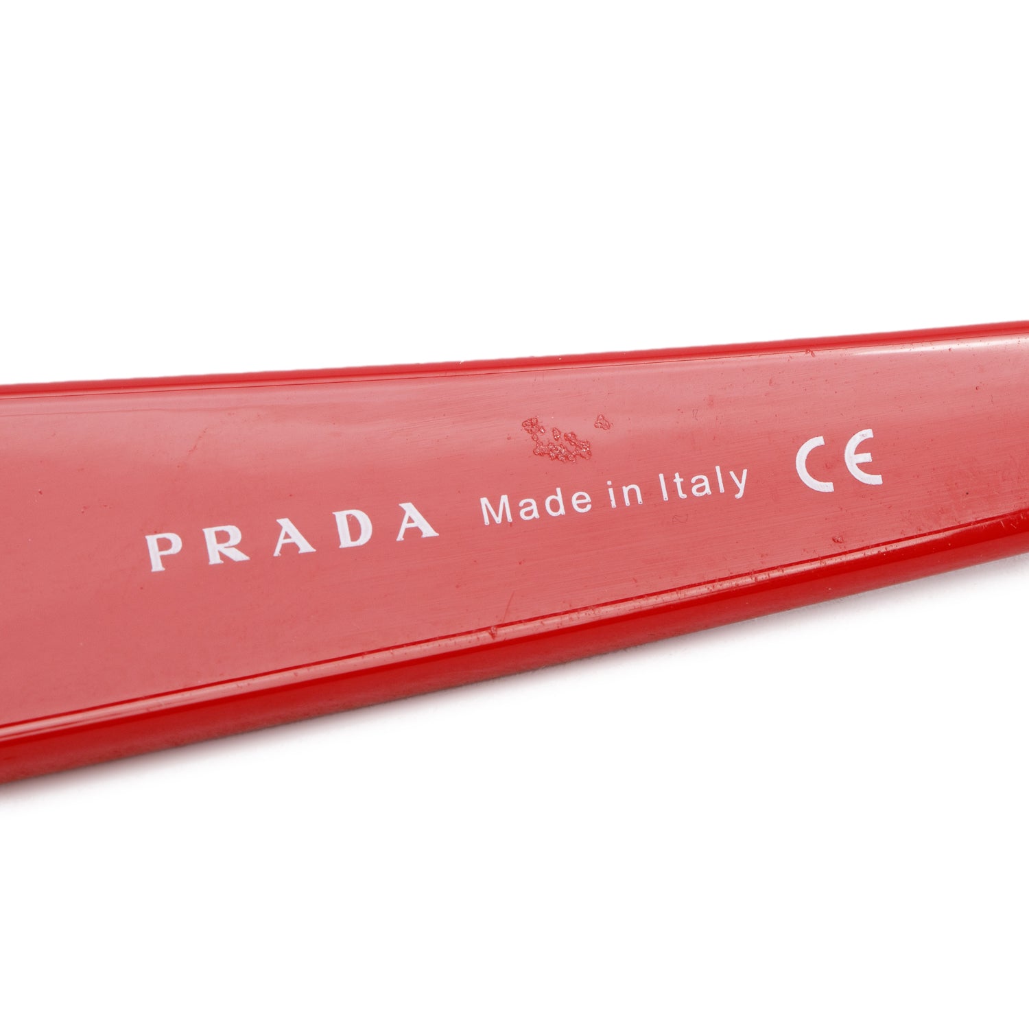 Prada SP 56G Red Acetate Linea Rosa Shield Sunglasses w/ Case