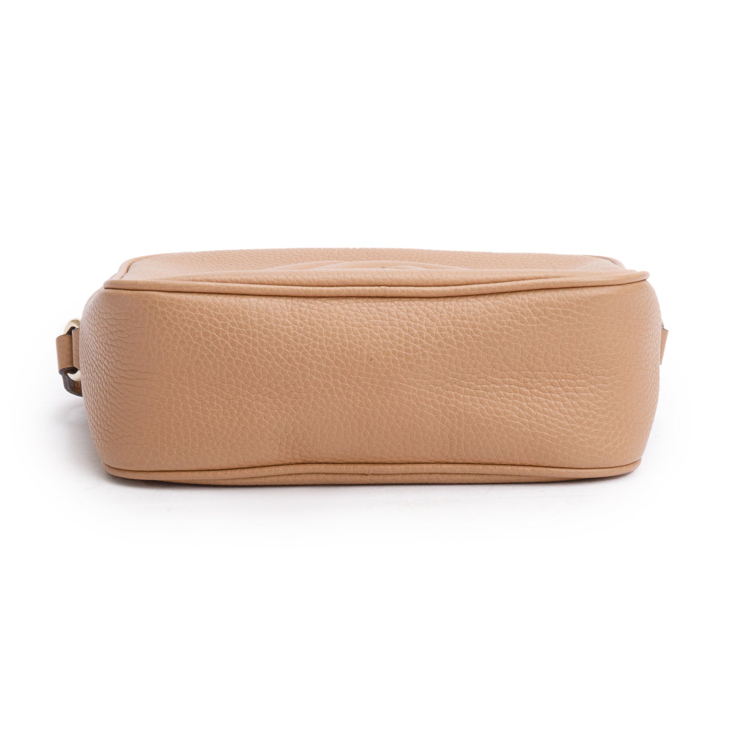 Gucci Beige Pebbled Calfskin Leather Small Soho Disco Bag w/ Box