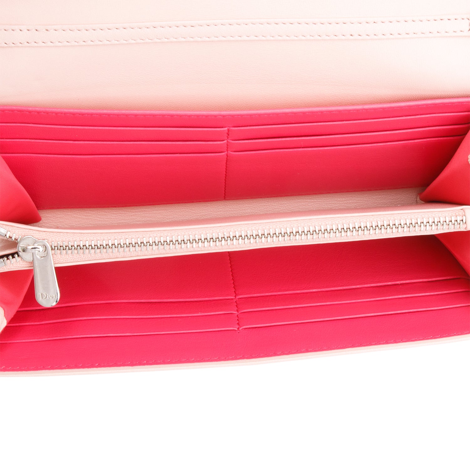 Christian Dior Pink Cannage Leather Miss Dior Promenade Chain Wallet