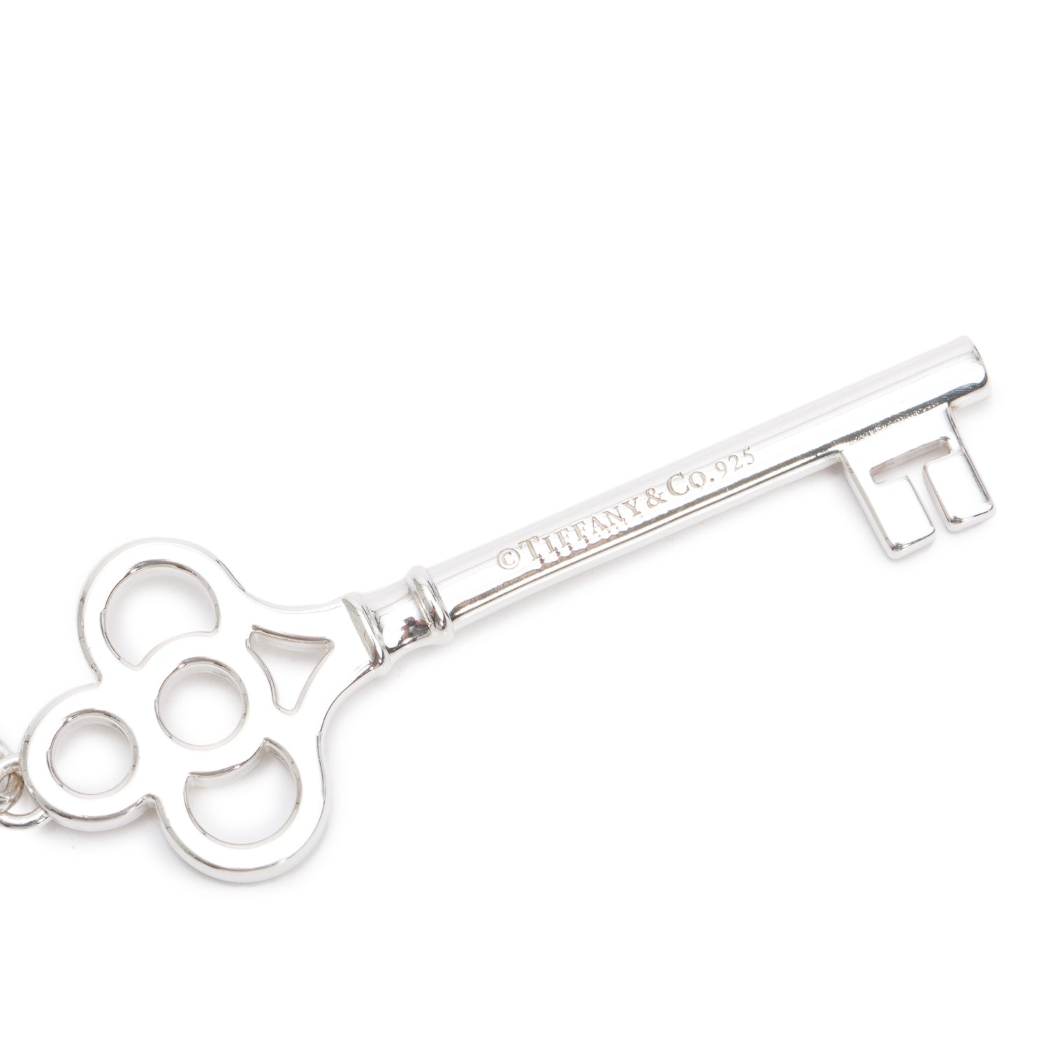 Tiffany & Co. Sterling Silver Large Crown Key Pendant Necklace