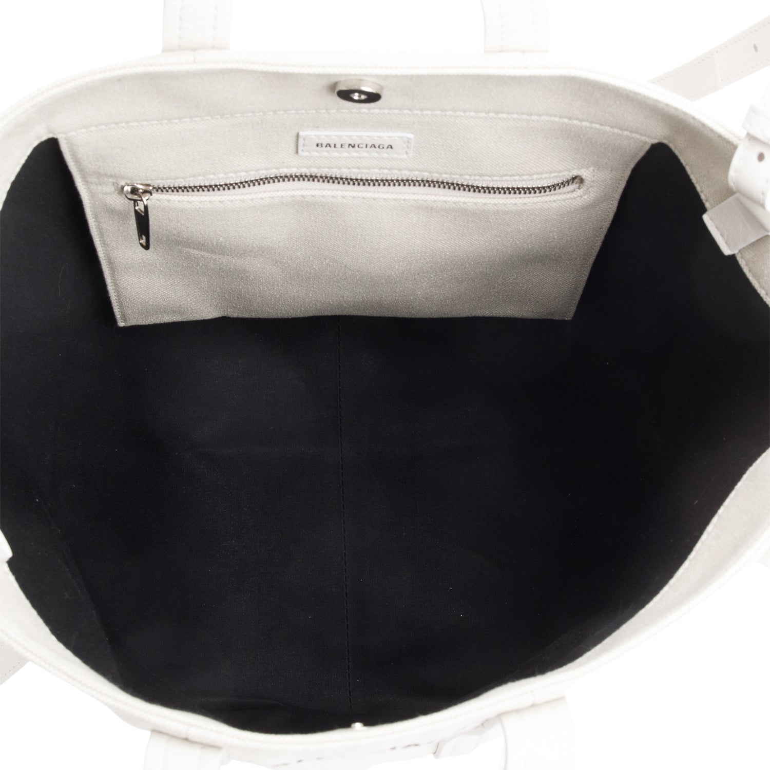 Balenciaga Neutral Canvas Fabric Everyday XS North-South Tote