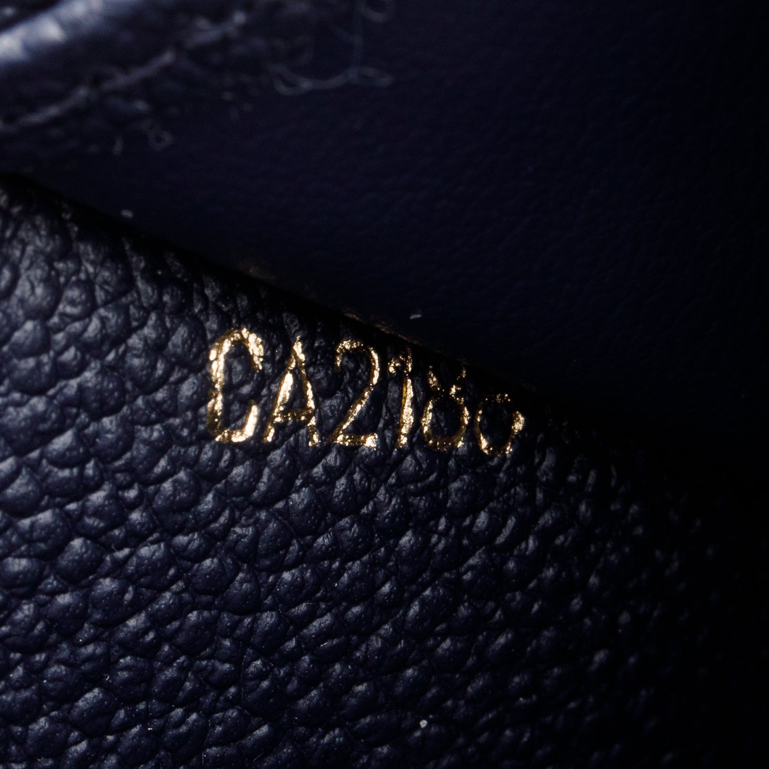 Louis Vuitton Navy Blue Monogram Empreinte Leather Sarah Wallet