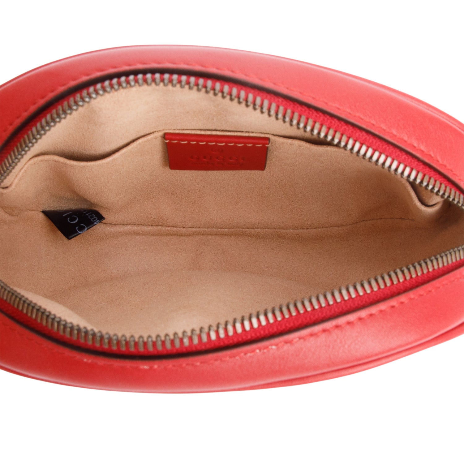 Gucci Red GG Marmont Matelasse Leather Belt Bag, Size 85 w/ Box