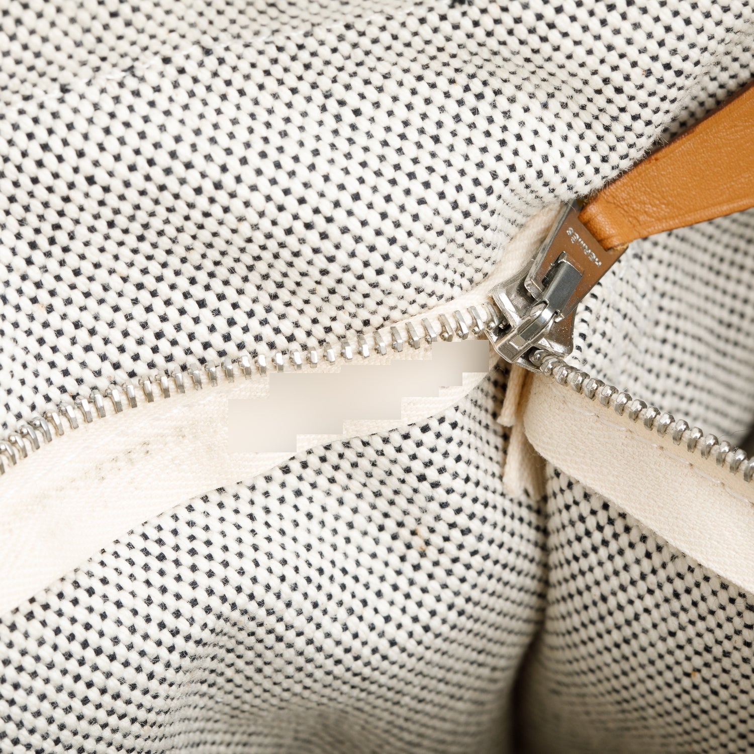 Hermes Noir Ecru Toile Fourre-Tout MM w/ Box