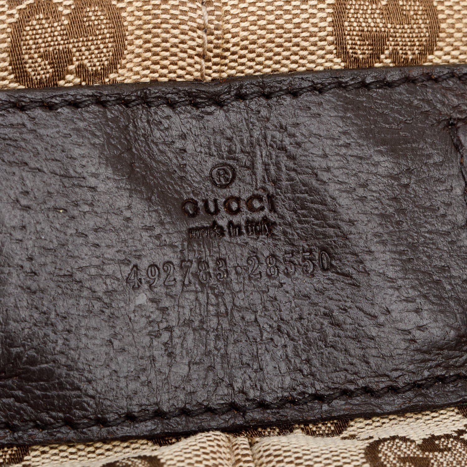 Gucci Brown Leather Trim GG Canvas Baby Carrier