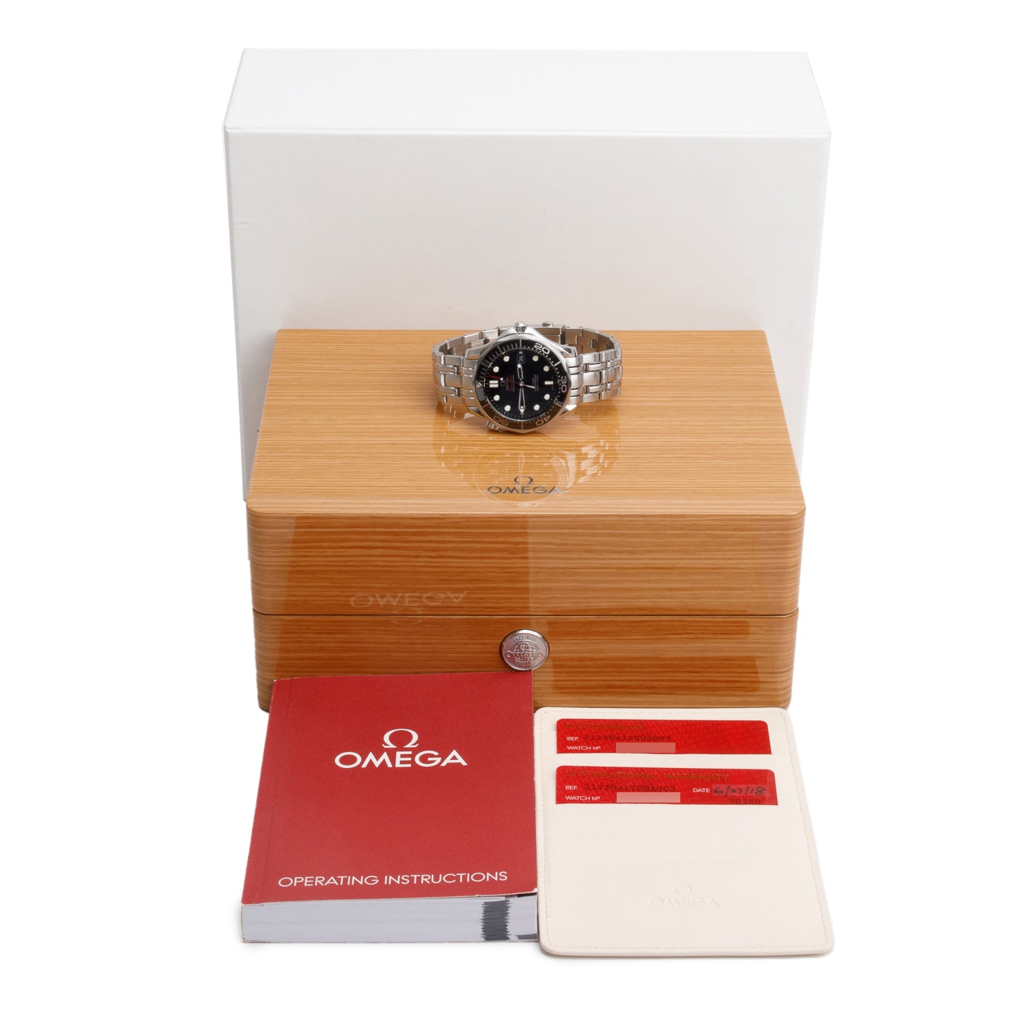 Omega Stainless Steel Seamaster Diver 300M Co-Axial Chronometer 41 MM Watch w/ Box & Papers