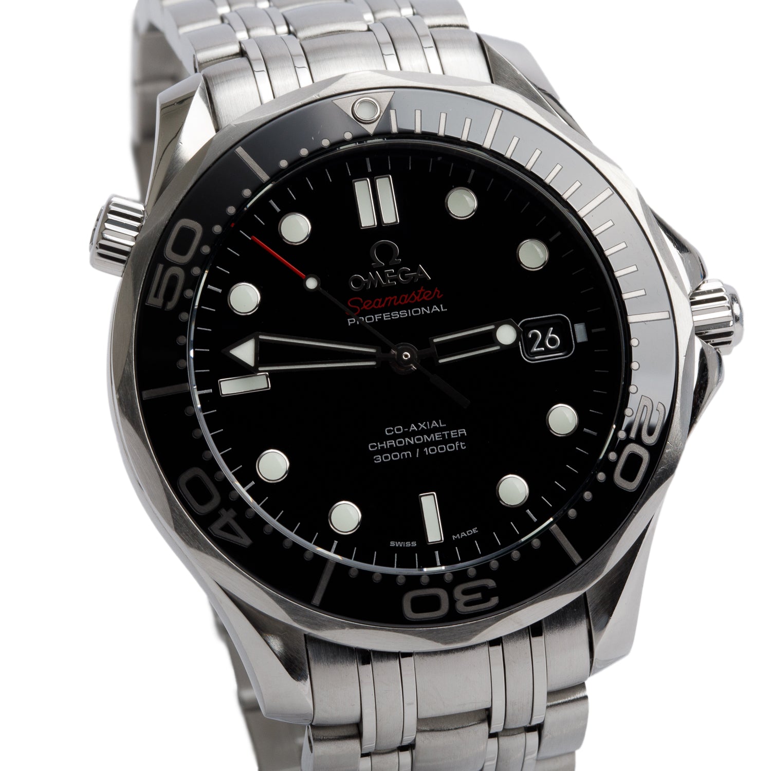 Omega Stainless Steel Seamaster Diver 300M Co-Axial Chronometer 41 MM Watch w/ Box & Papers