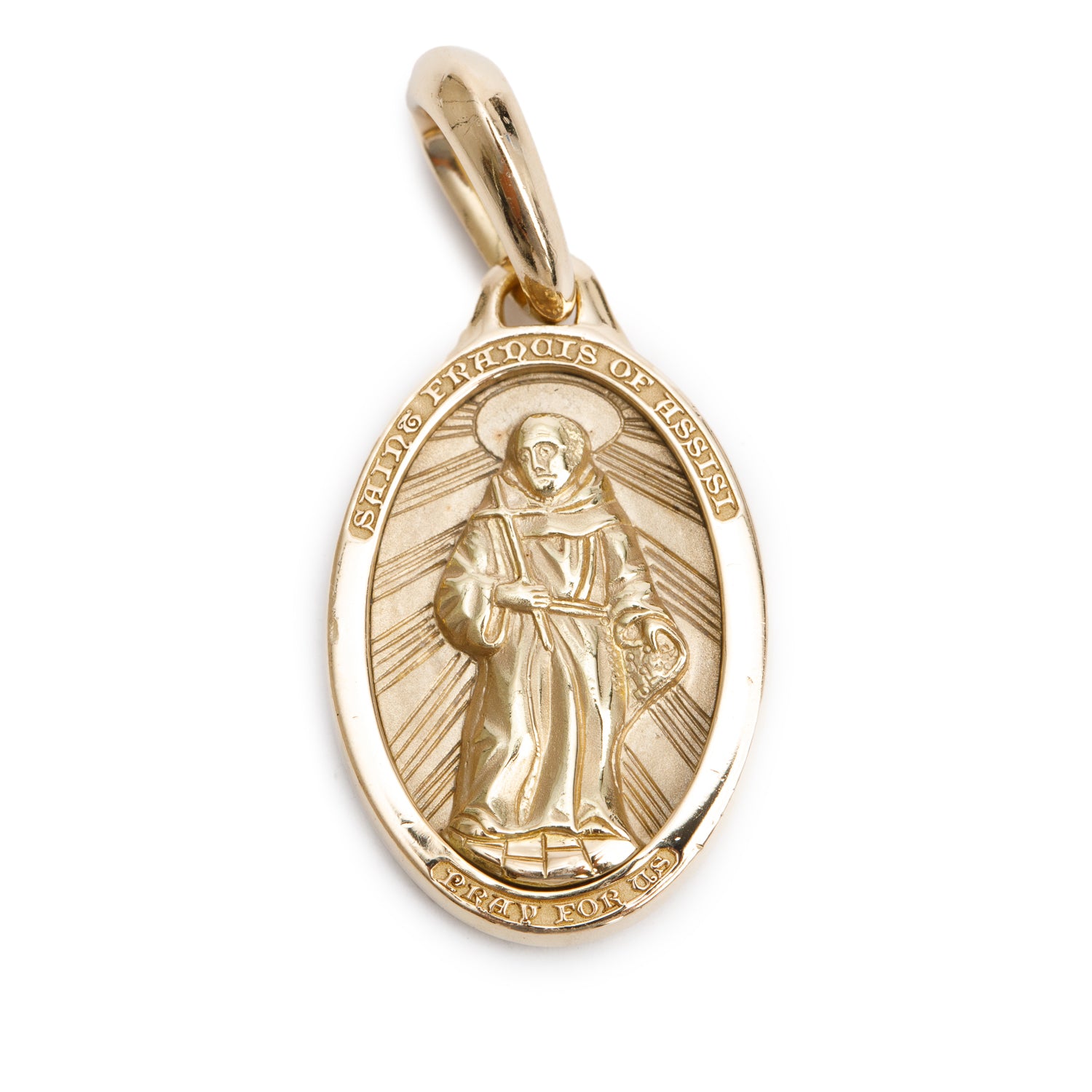 David Yurman 18k Yellow Gold St. Francis Amulet Pendant, 22.9 MM
