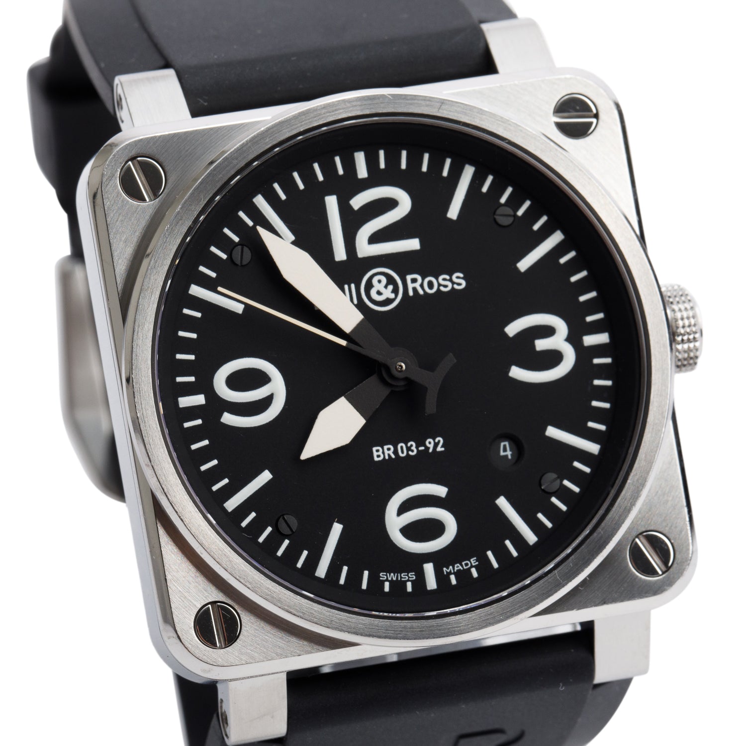 Bell & Ross Stainless Steel Aviation 42 MM Automatic Watch BR03-92 w/ Box & Papers