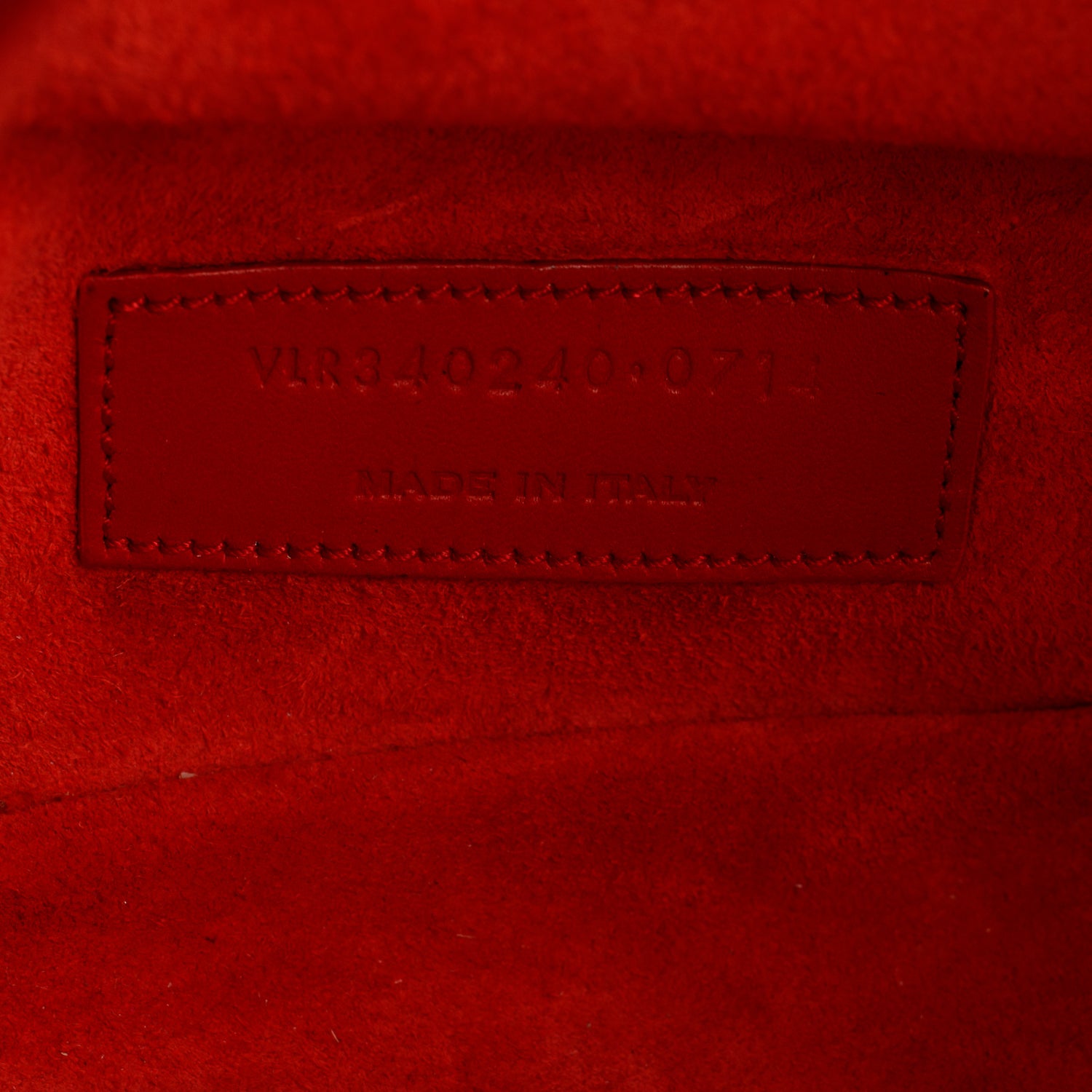 Saint Laurent Red Calskin Leather Small Emmanuel Bucket Bag