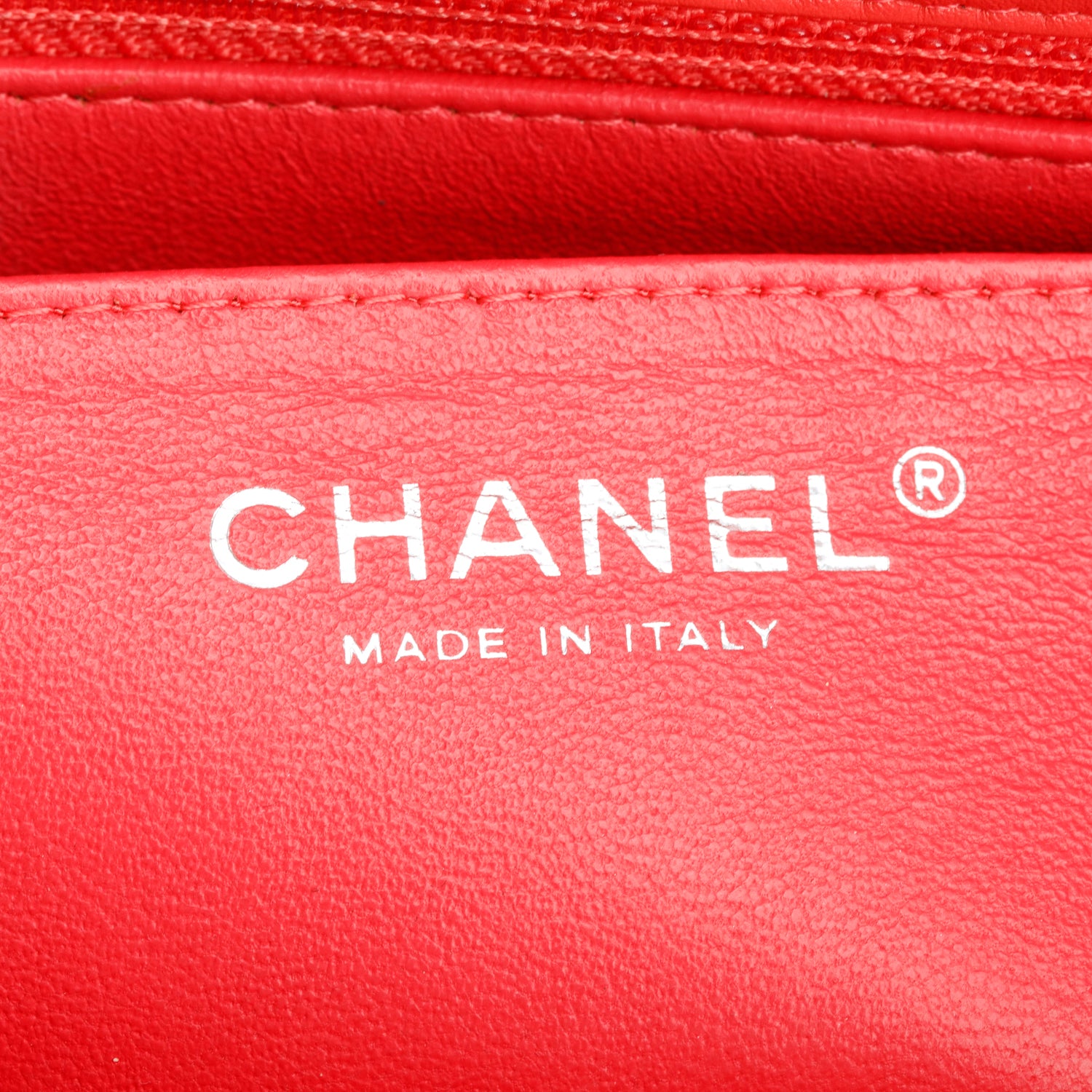 Chanel Red Quilted Patent Leather Classic Mini Rectangular Flap Bag w/ Authenticity Card