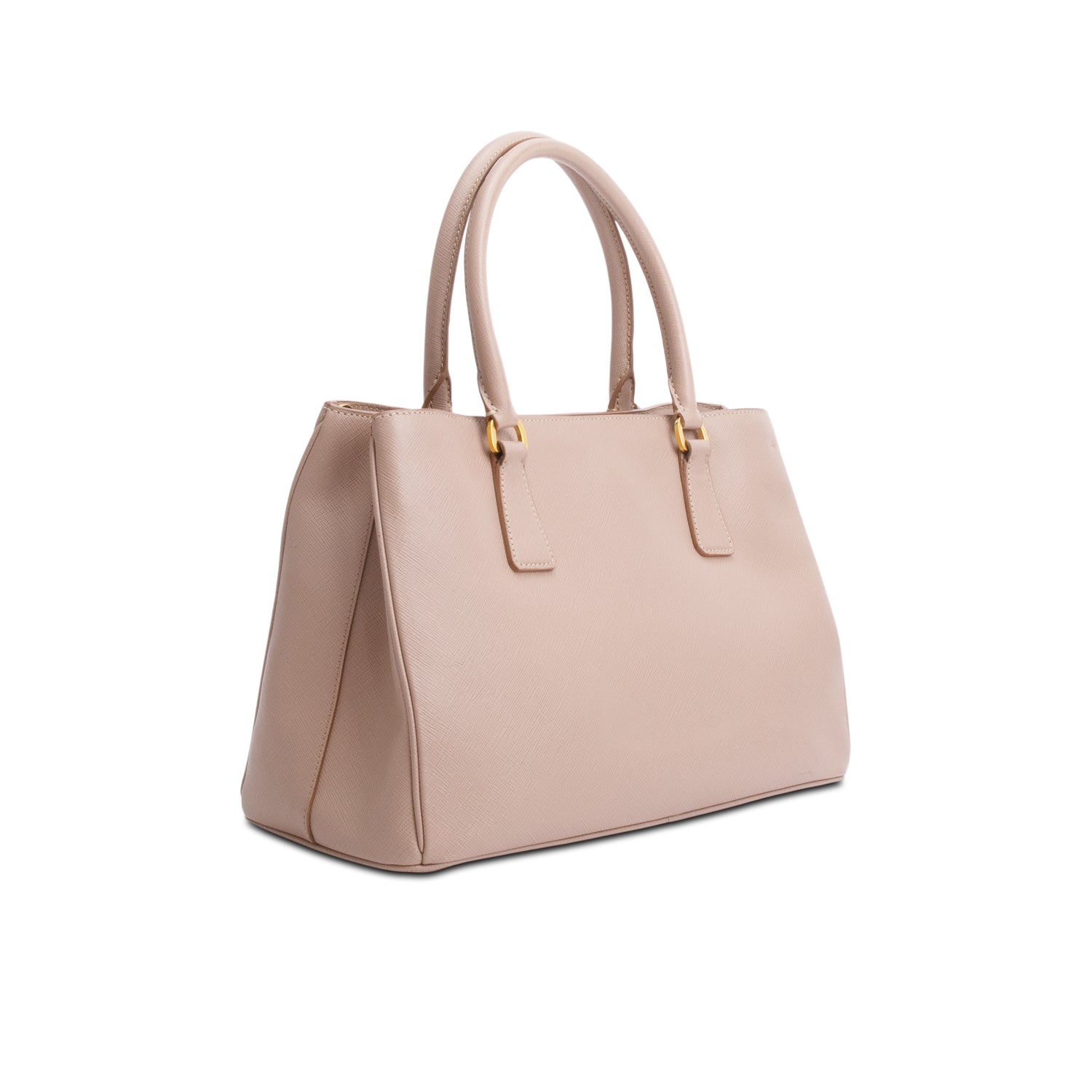 Prada Beige Saffiano Lux Small Galleria Tote w/ Strap & Authenticity Card