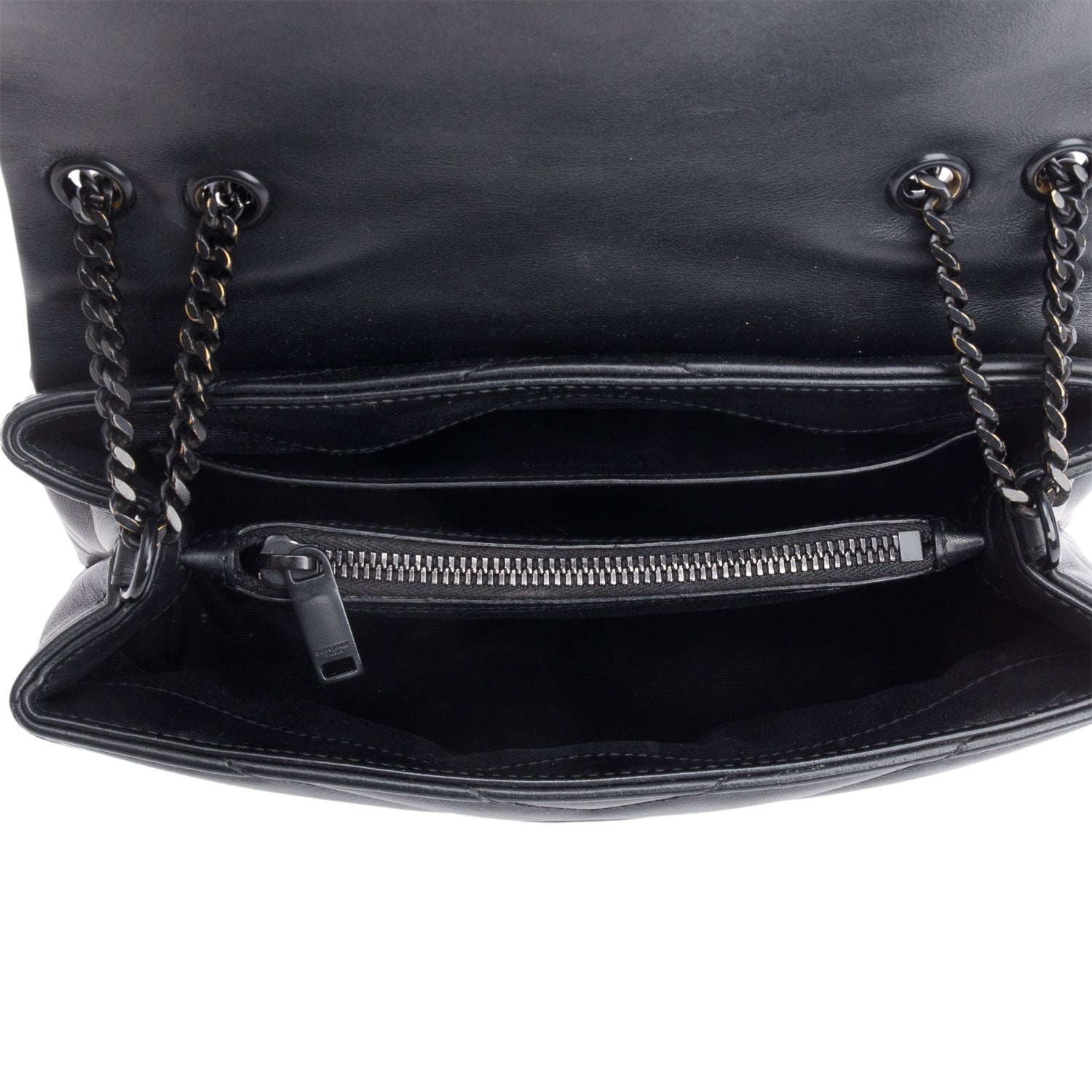 Saint Laurent So Black Quilted Leather Small Loulou Shoulder Bag