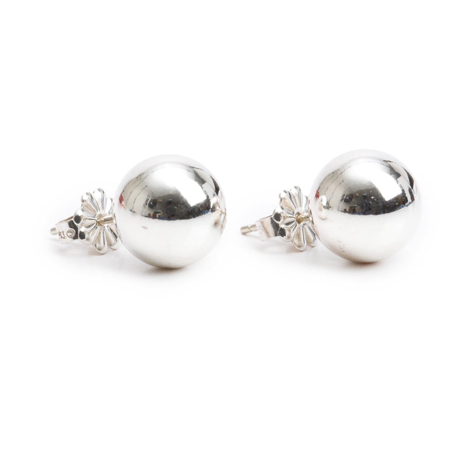 Tiffany & Co. Sterling Silver HardWear 10 MM Ball Earrings