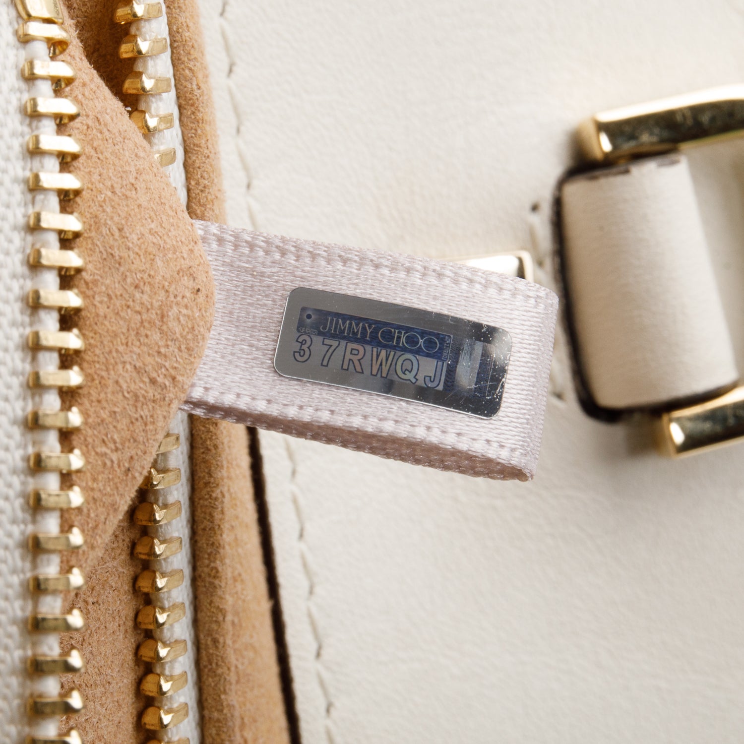 Jimmy Choo White Shiny Calf Leather Varenne Tote