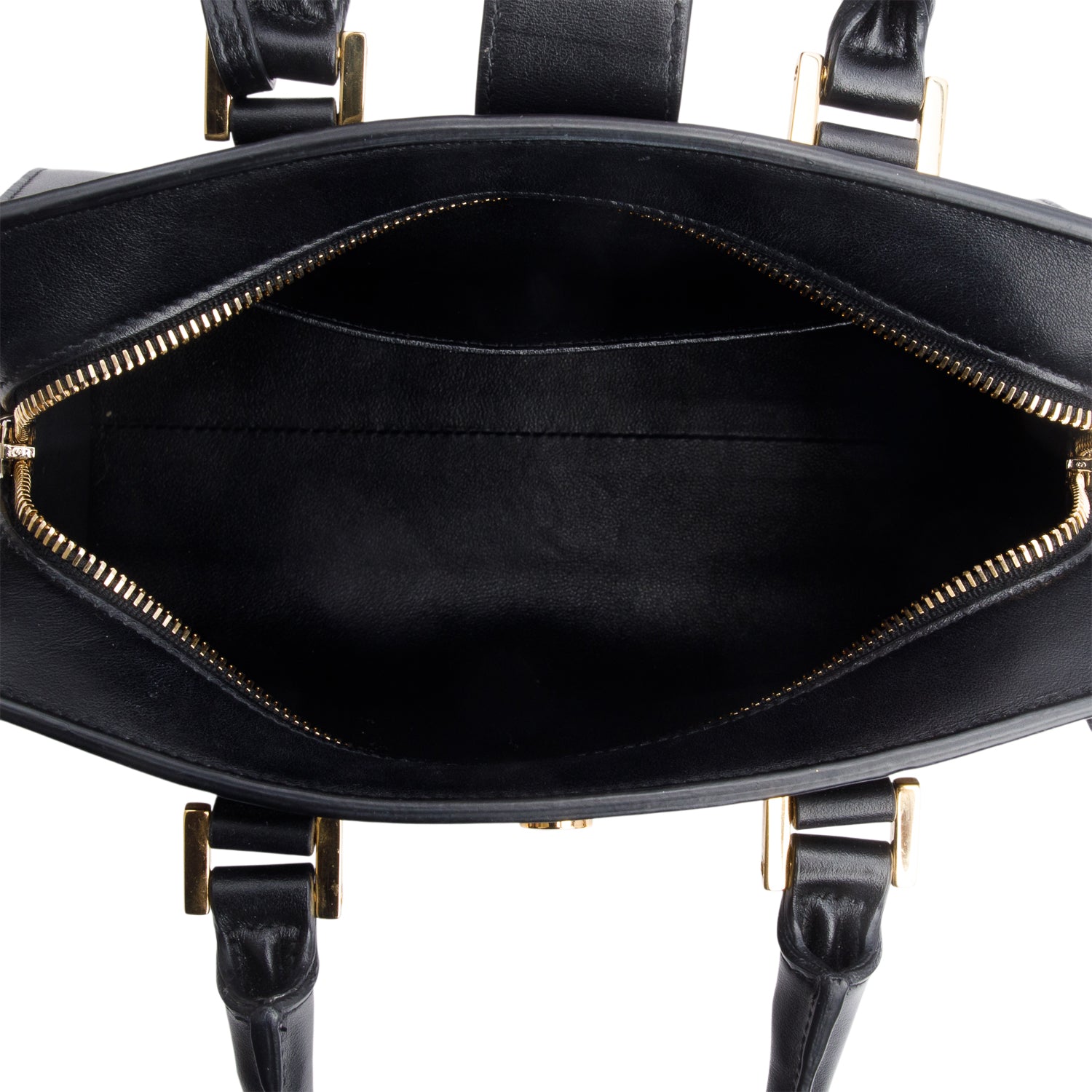 Saint Laurent Black Calfskin Leather Baby Cabas Tote Bag w/ Strap