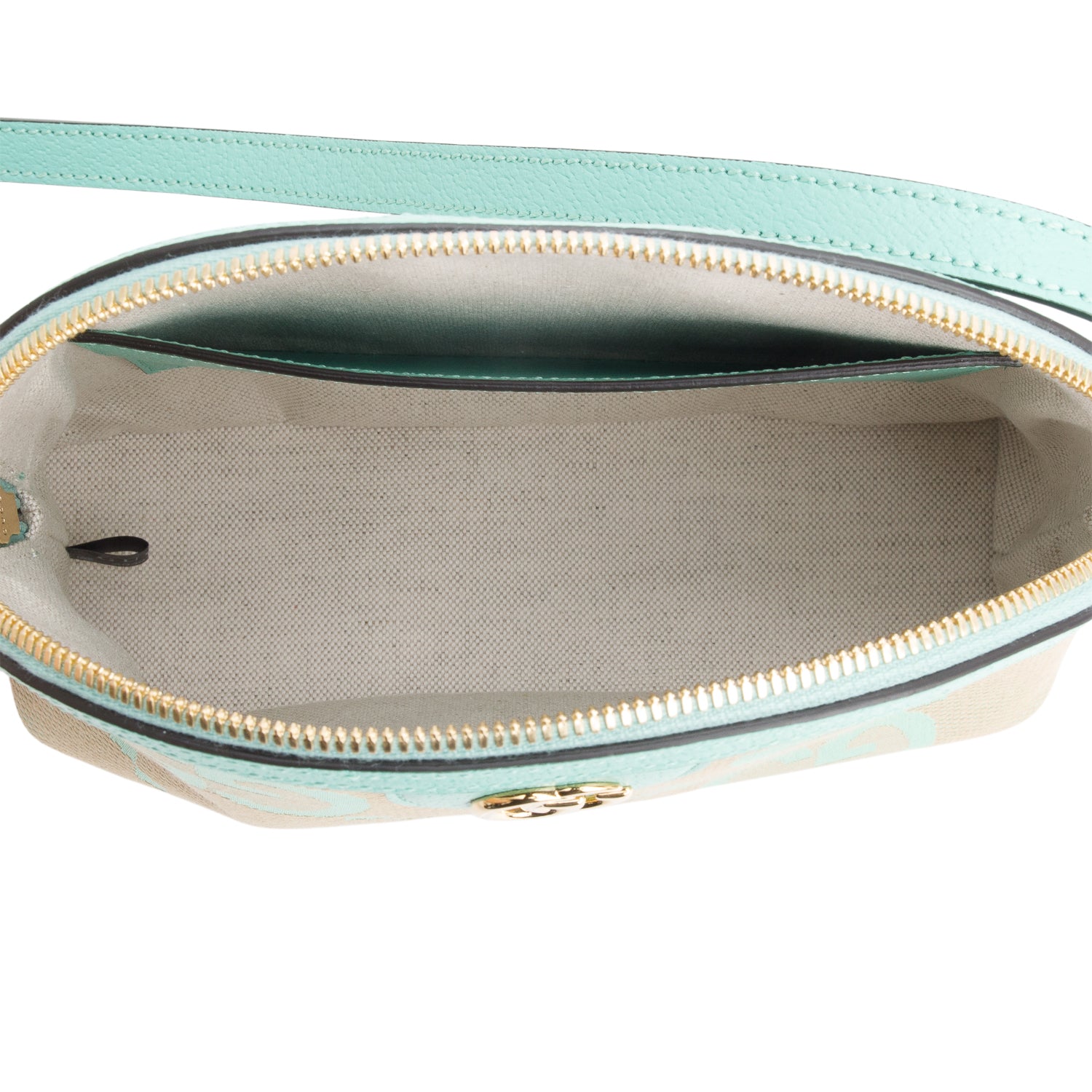 Gucci Green Calfskin Leather Trim Jumbo GG Canvas Small Ophidia Dome Crossbody Bag