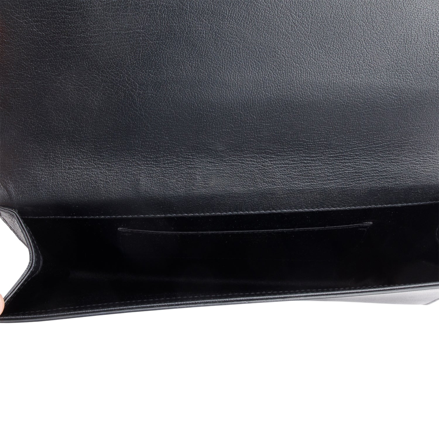 Saint Laurent Black Leather Large Belle de Jour Clutch