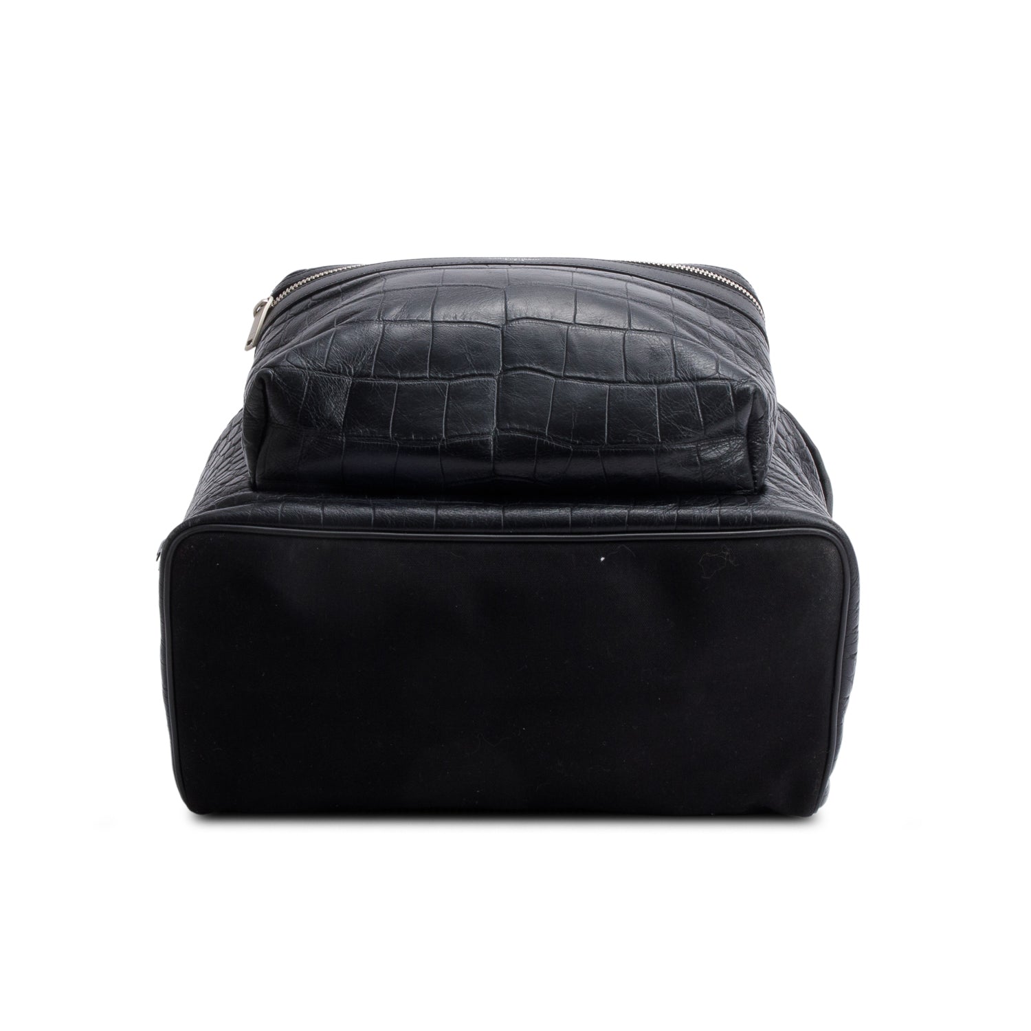 Saint Laurent 2020 Black Crocodile-Embossed Calfskin Leather City Backpack