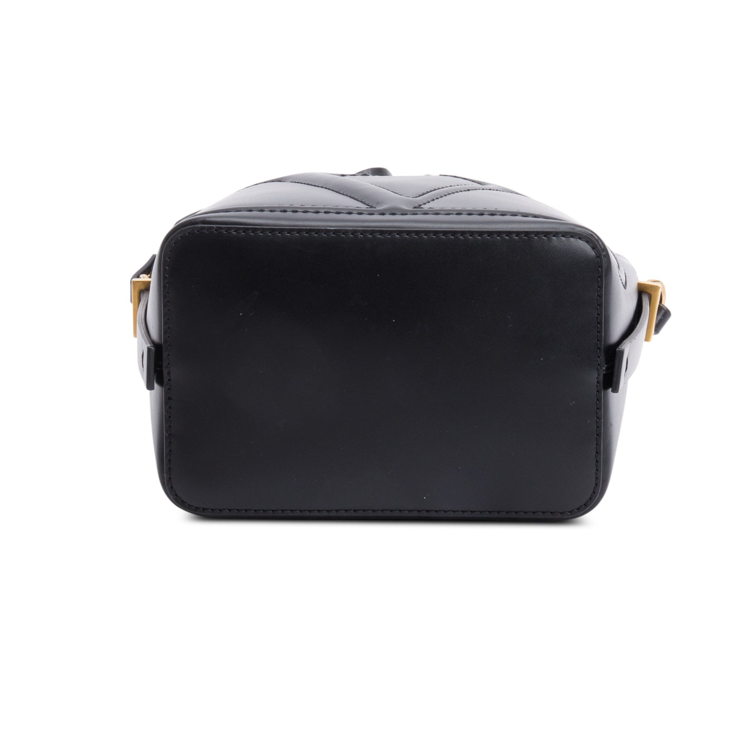 Valentino Black Calfskin Leather Vlogo Walk Bucket Bag