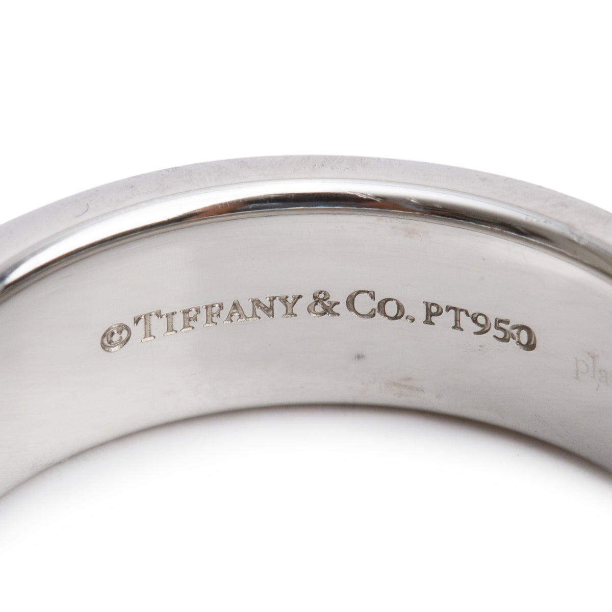 Tiffany & Co. Platinum Double Milgrain 6 MM Wedding Band Ring, Size 7.5