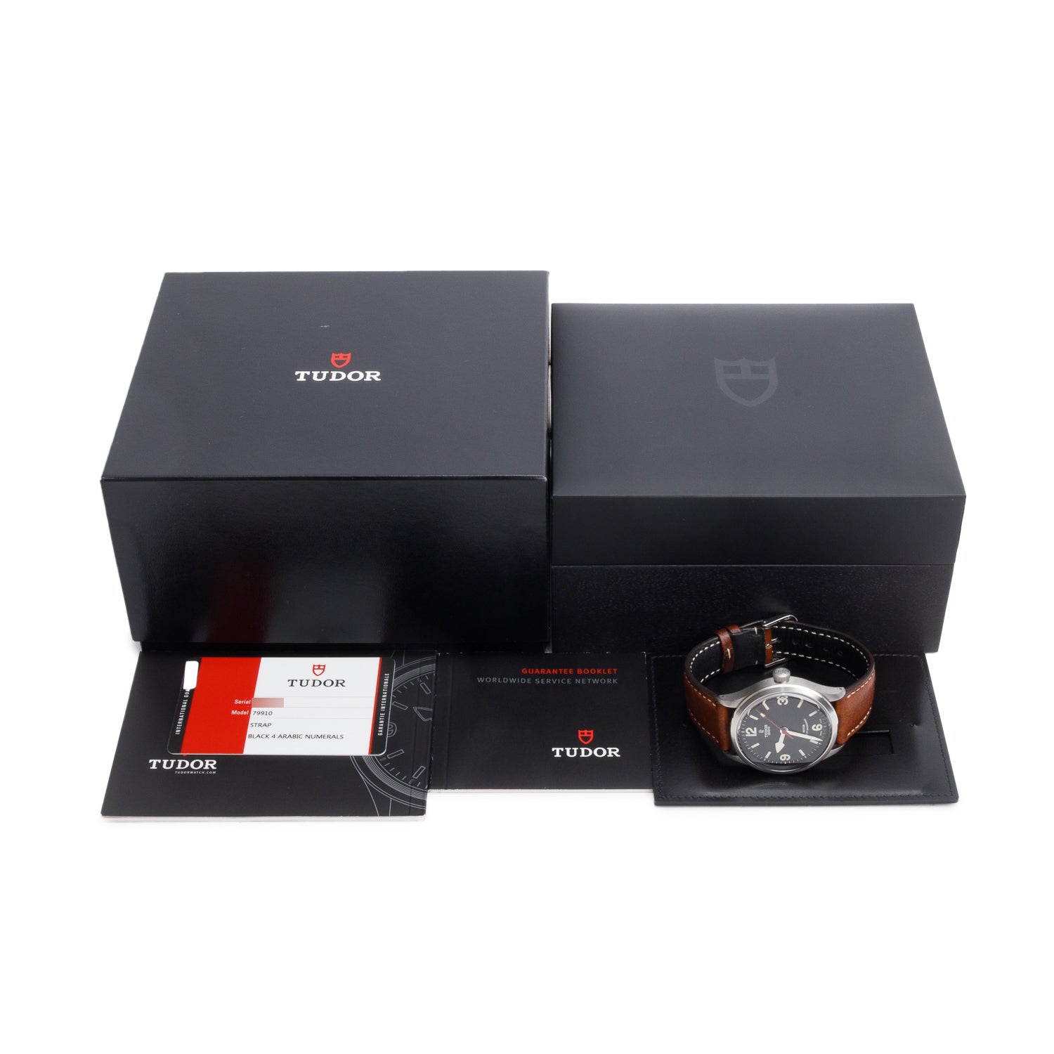 Tudor Stainless Steel Heritage Ranger 41 MM Automatic Watch Black Dial 79910 w/ Box & Papers