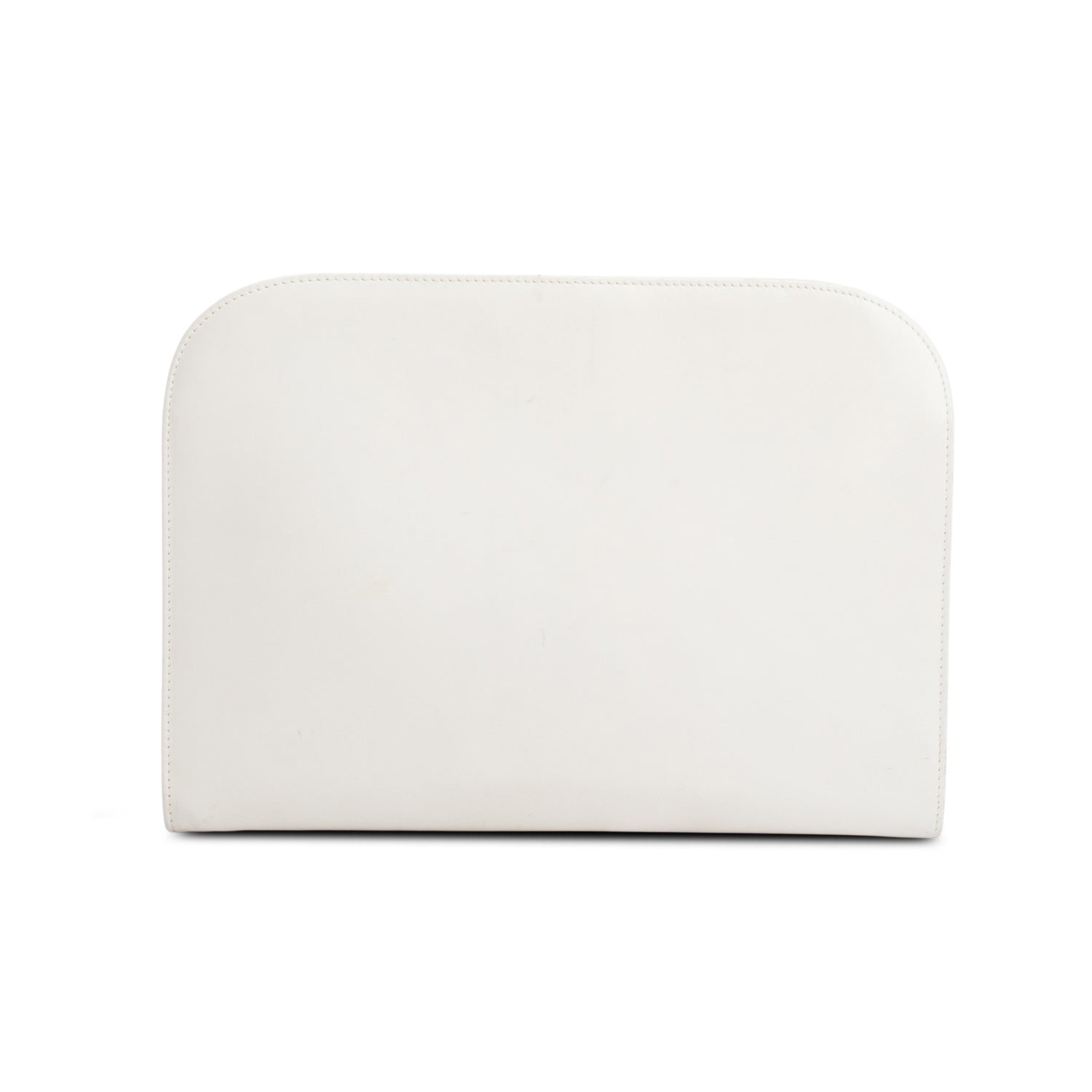 Ferragamo White Leather Gancini Chain Crossbody