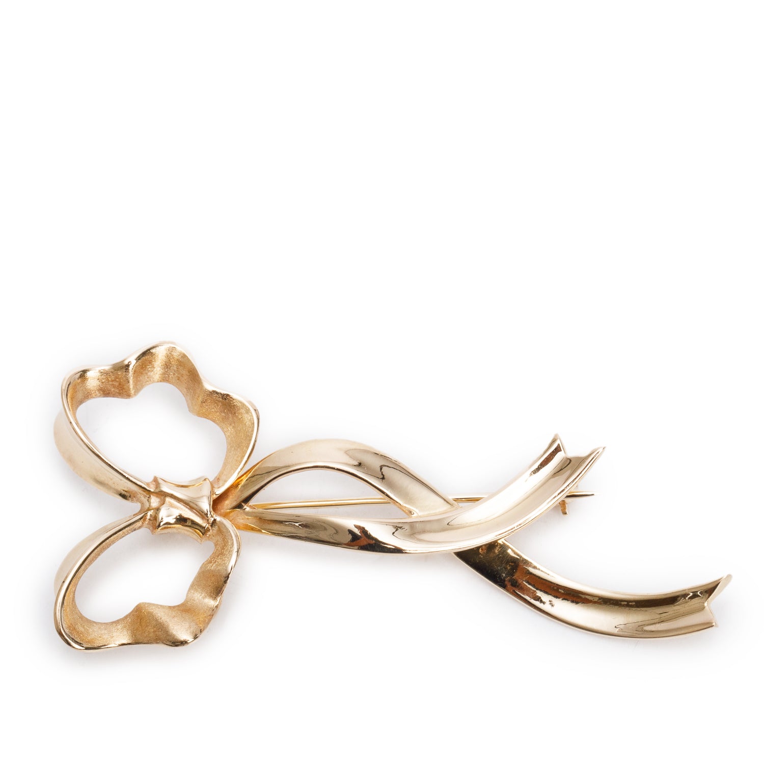 Tiffany & Co. Vintage 18k Yellow Gold Bow Brooch
