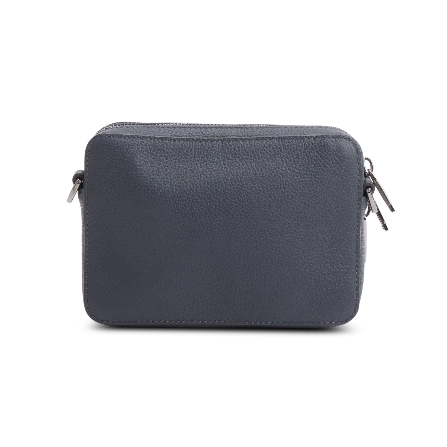 Christion Dior 2020 Grey Leather Double Zipped Pouch Crossbody w/ Strap
