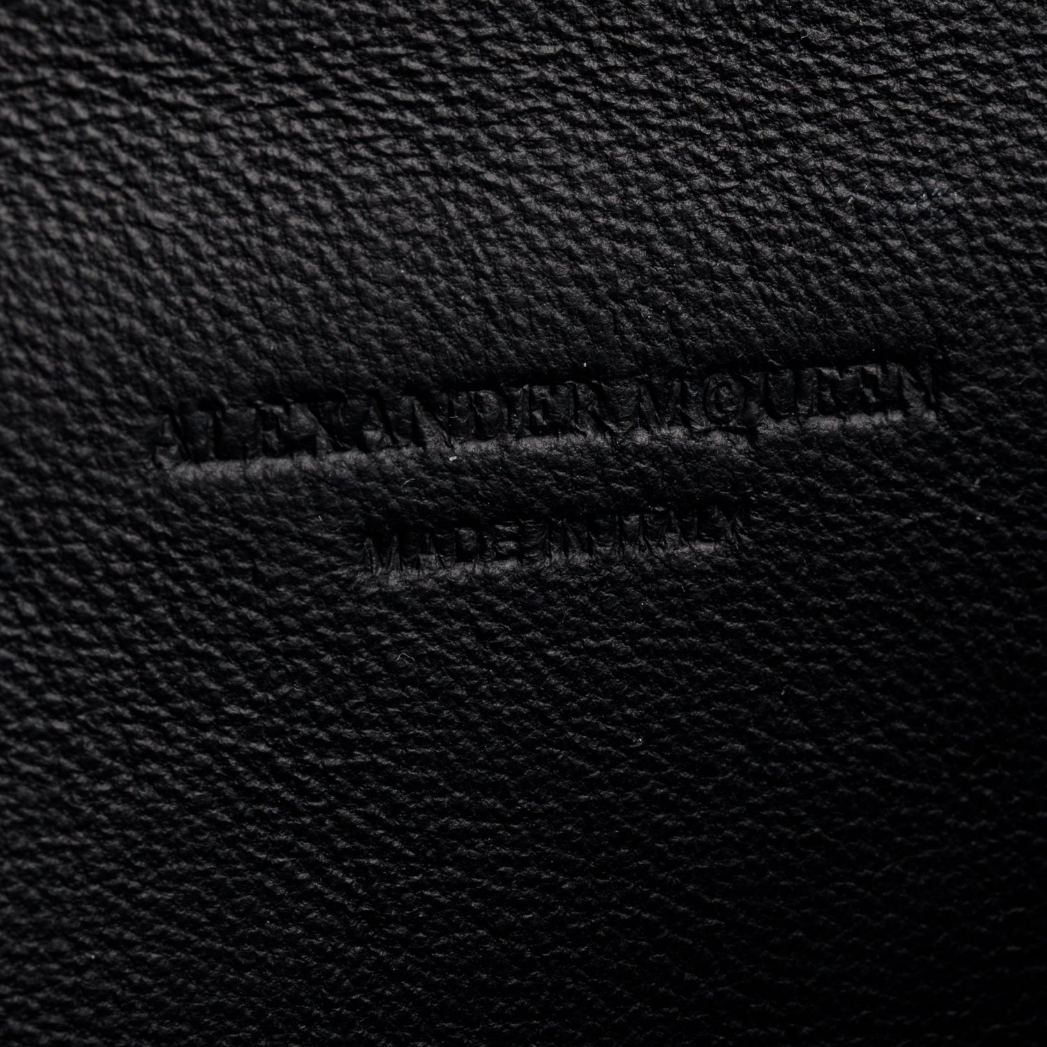 Alexander McQueen Black Leather Insignia Pouch