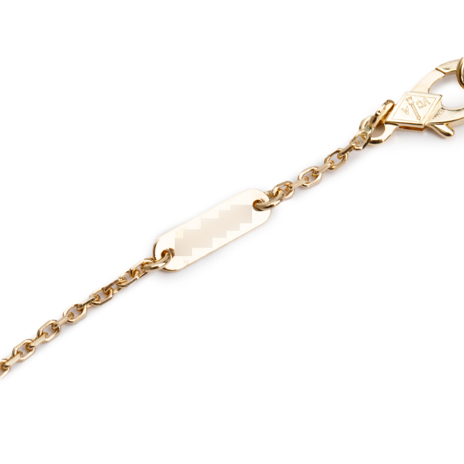 Van Cleef & Arpels 18k Yellow Gold Vintage Alhambra Mother of Pearl Pendant Necklace w/ Box
