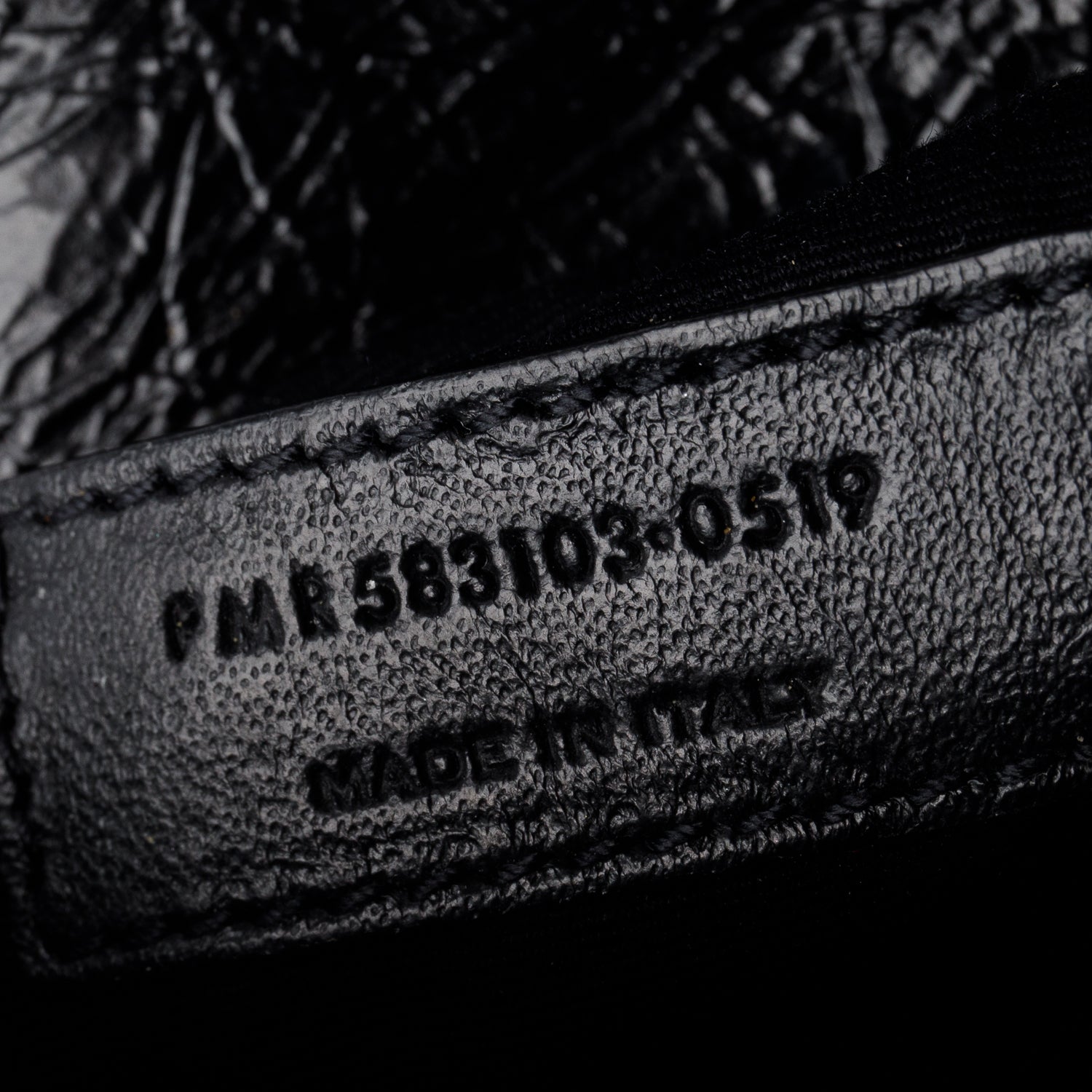 Saint Laurent Black Crinkled Calfskin Matelasse Leather Niki Chain Wallet