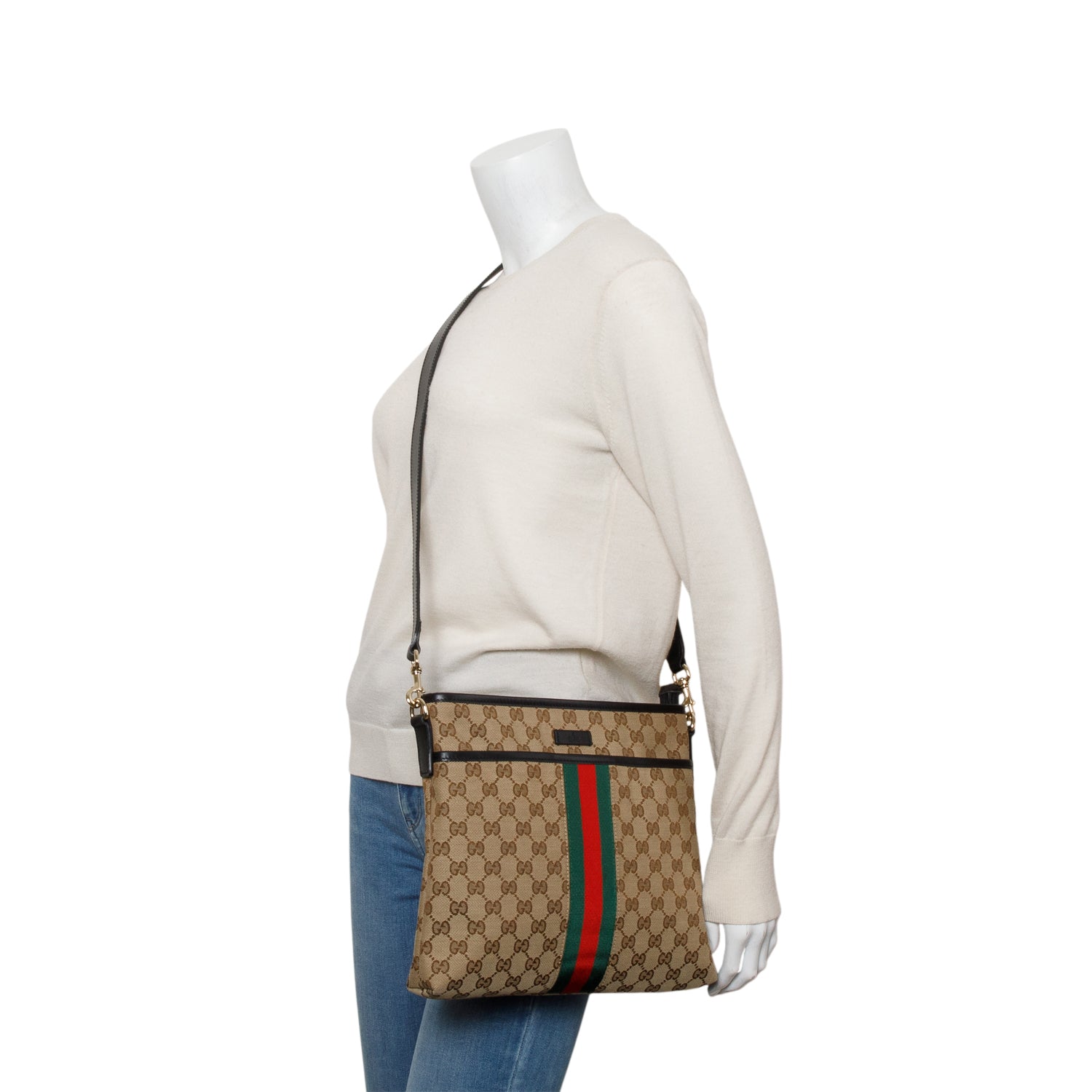 Gucci GG Canvas Web Messenger Bag