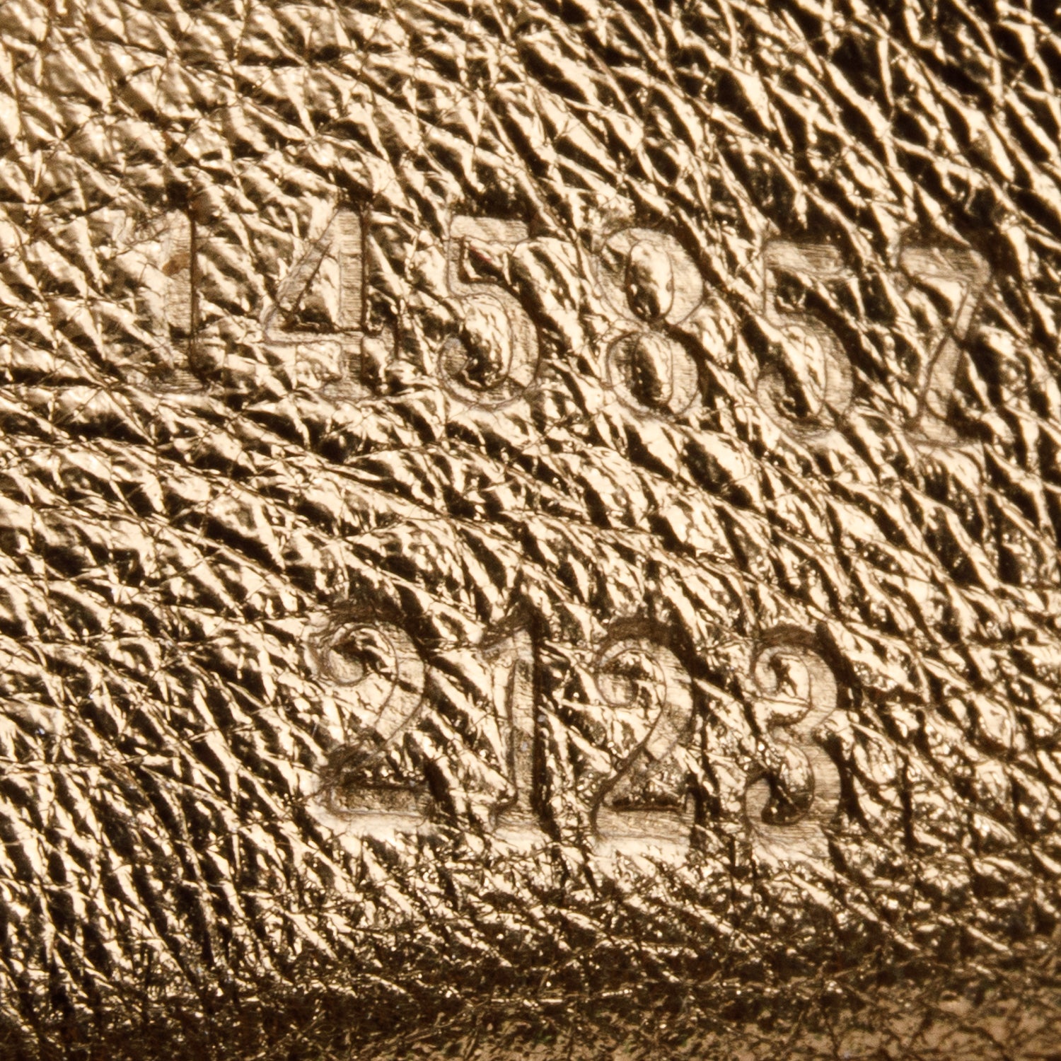 Gucci Gold Leather Trim GG Canvas Perforated Medium Messenger Bag