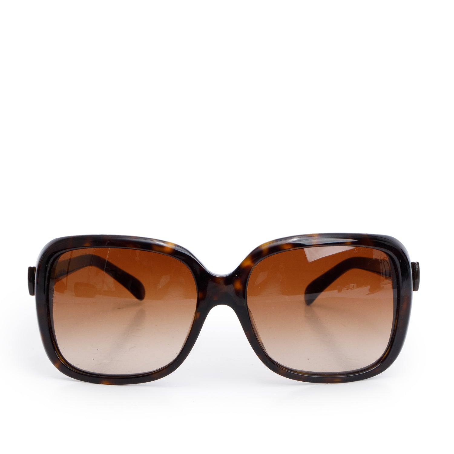 Chanel 5171 Havana Acetate CC Bow Sunglasses w/ Case