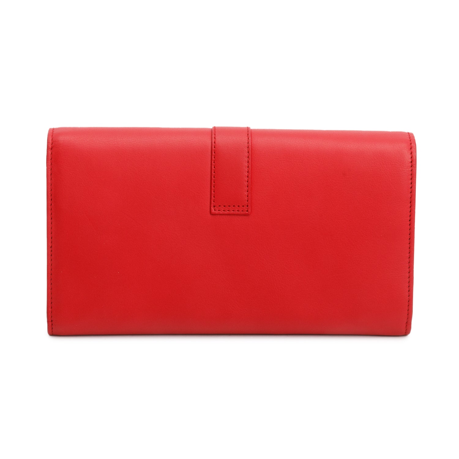 Saint Laurent Red Calfskin Classic Y Ligne Wallet w/ Box