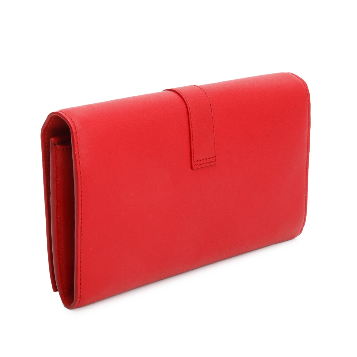 Saint Laurent Red Calfskin Classic Y Ligne Wallet w/ Box