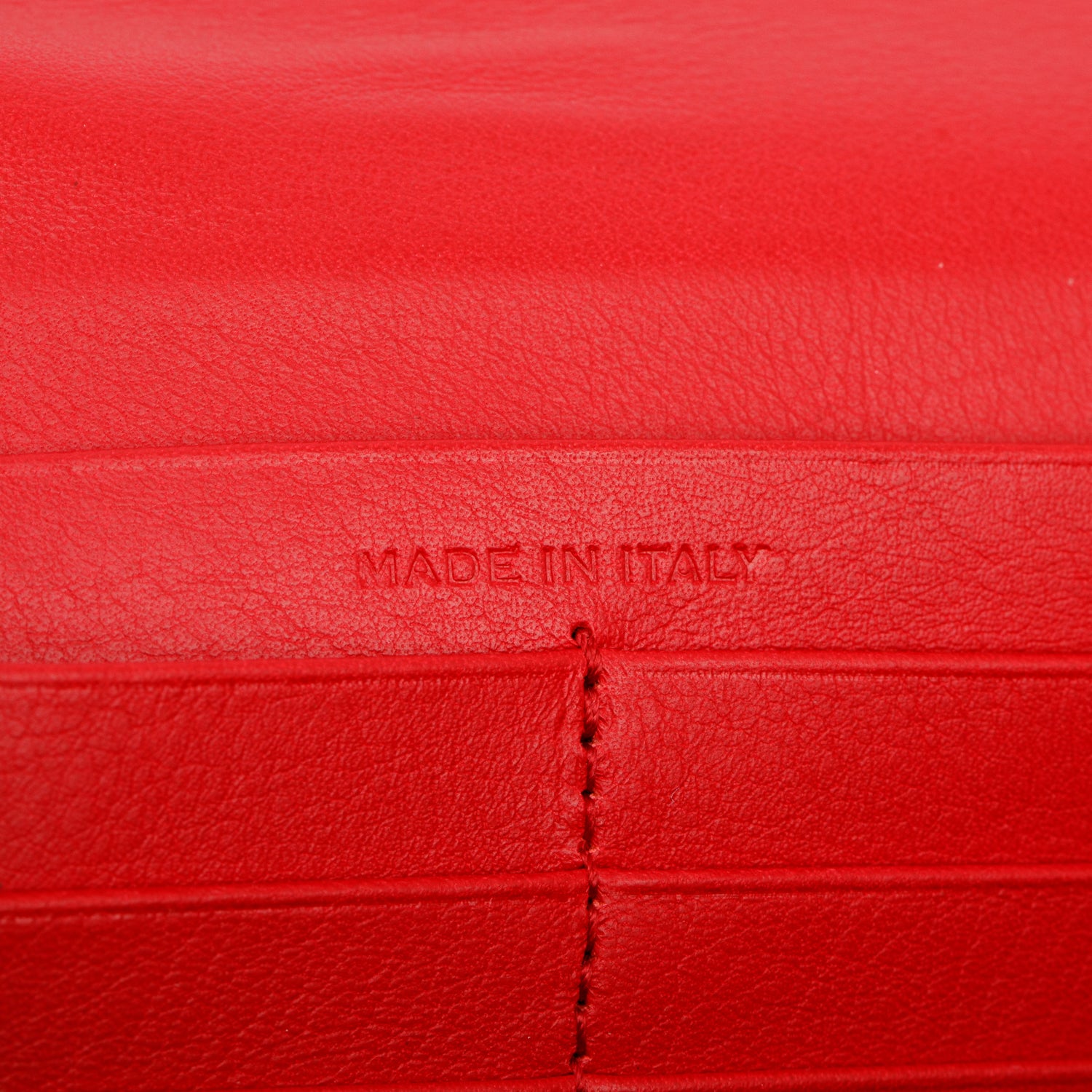 Saint Laurent Red Calfskin Classic Y Ligne Wallet w/ Box