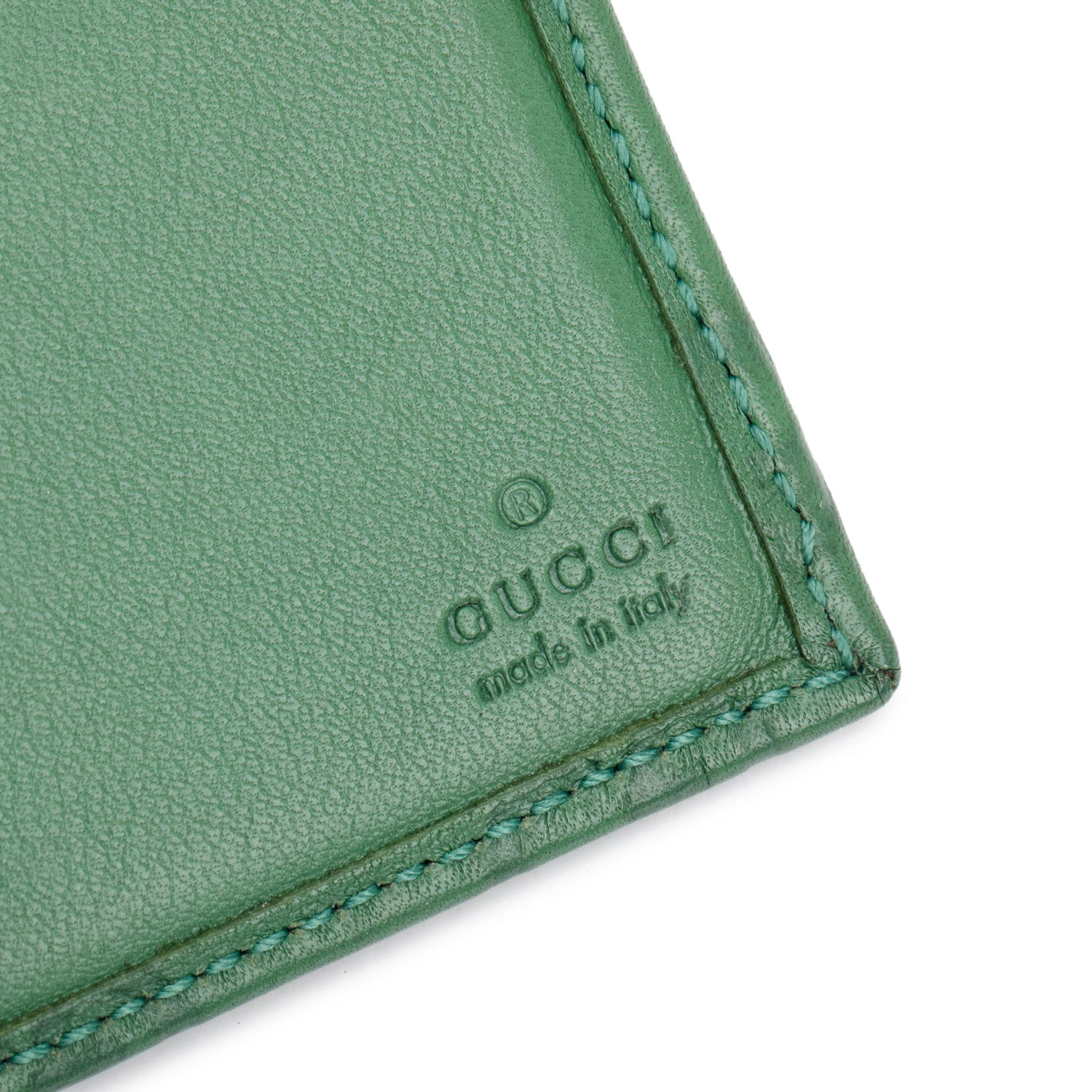 Gucci Green GG Signature Leather Bifold Wallet w/ Box