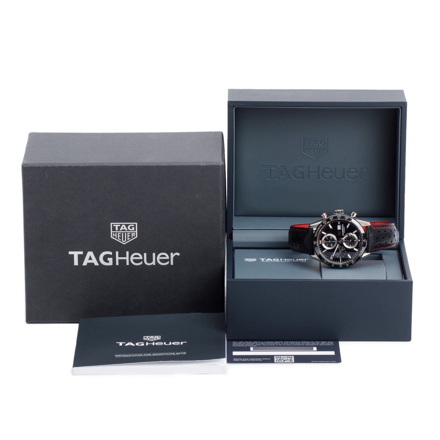 Tag Heuer Stainless Steel Carrera 41 MM Automatic Chronograph Watch CBM2110-0 w/ Box & Papers