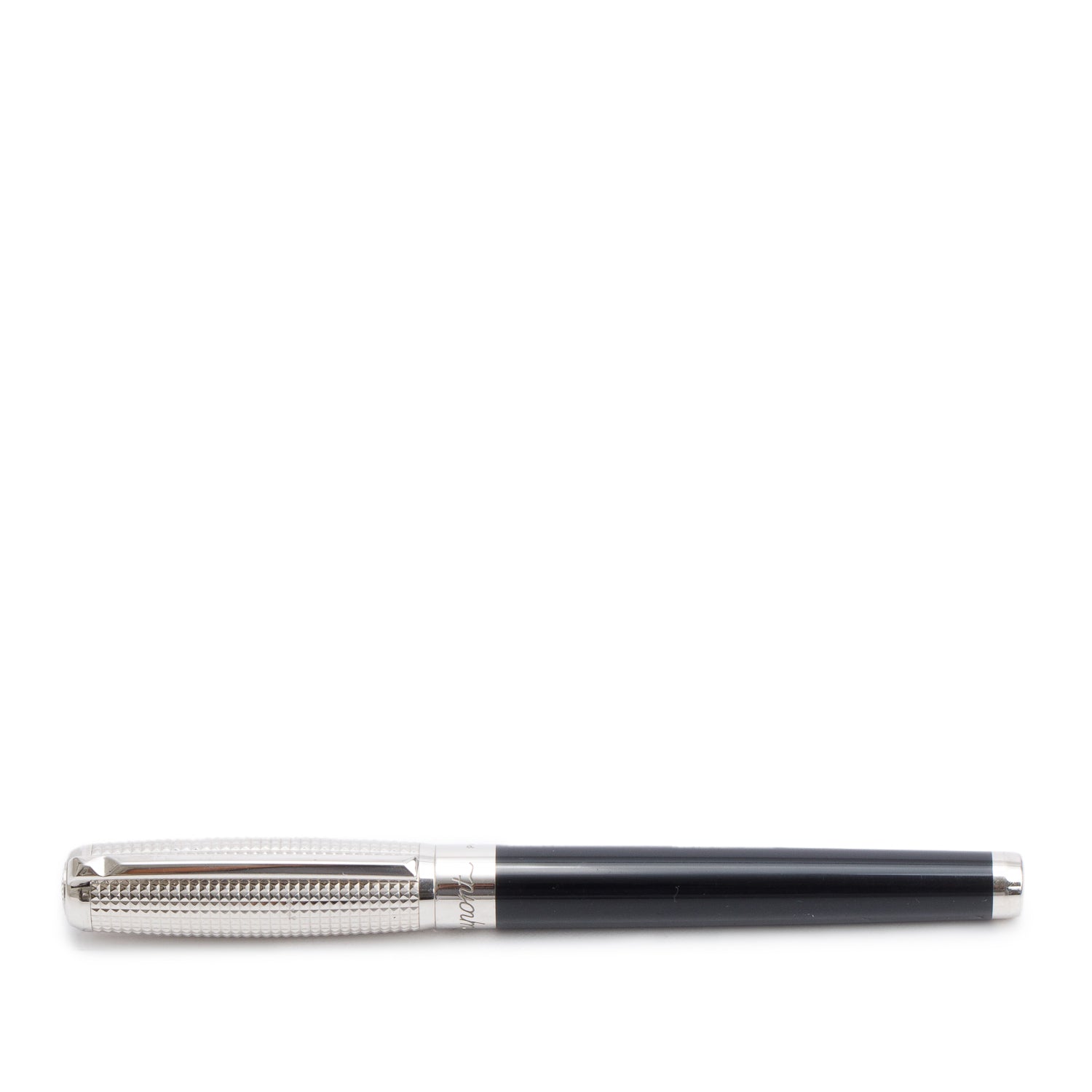 Dupont Palladium Plated Black Resin Rollerball Pen