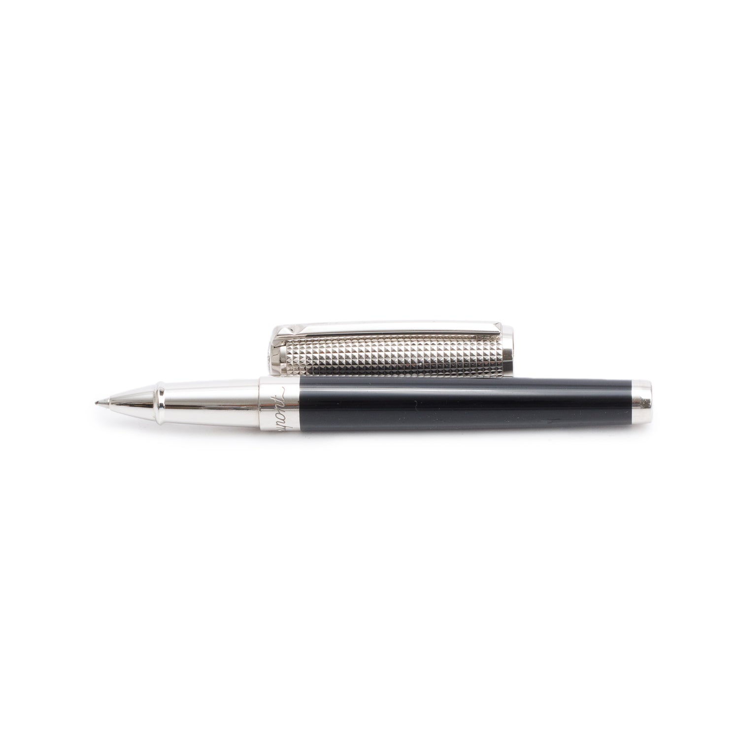 Dupont Palladium Plated Black Resin Rollerball Pen