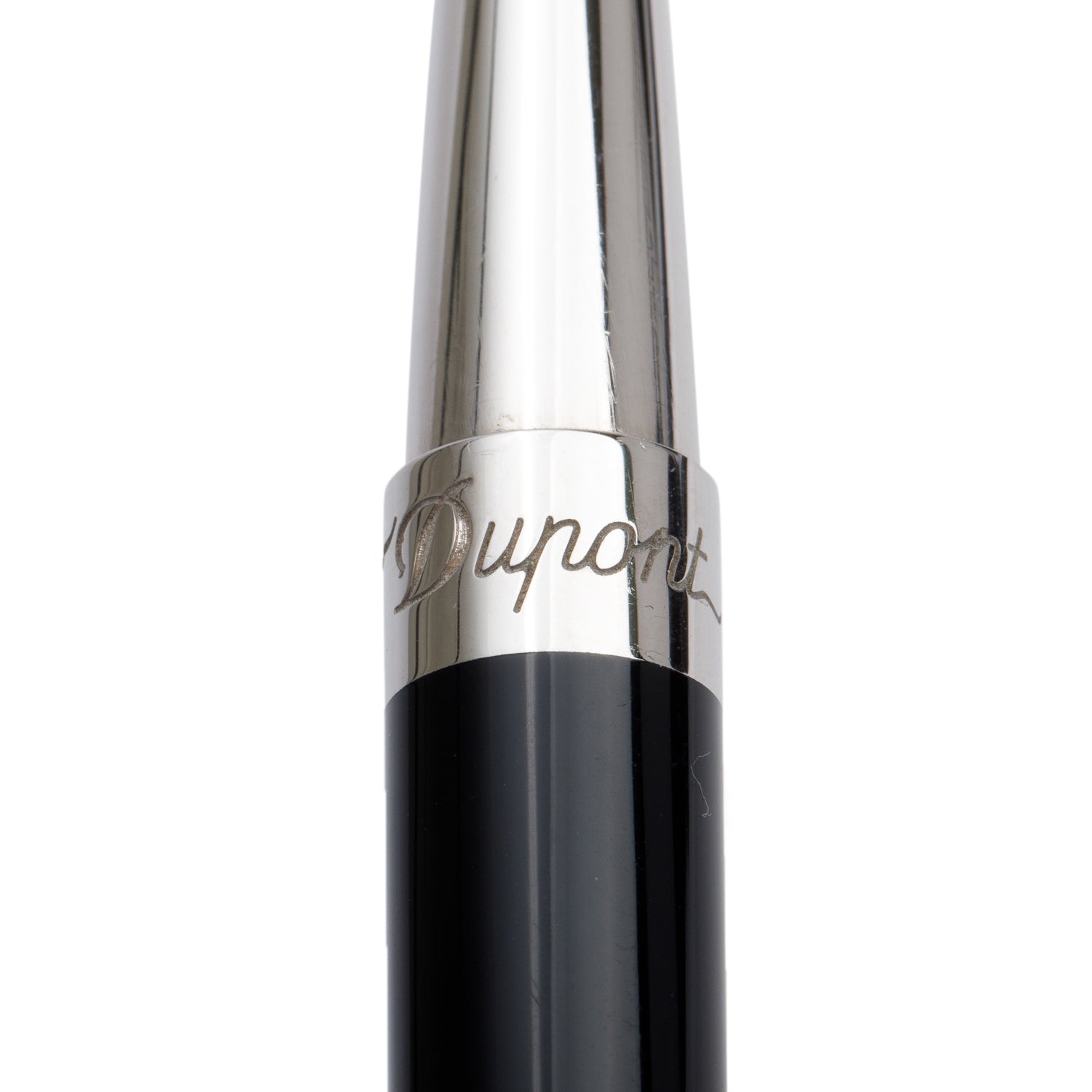 Dupont Palladium Plated Black Resin Rollerball Pen