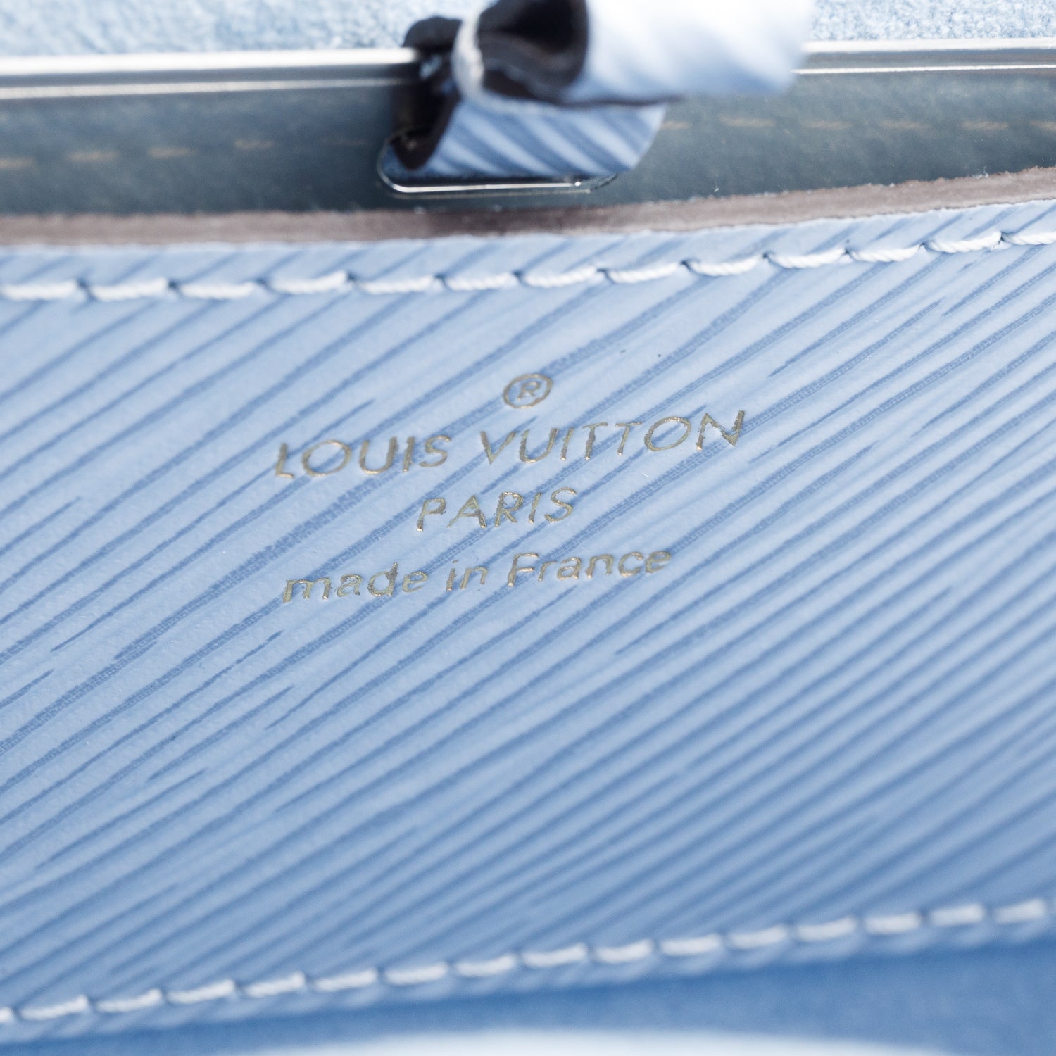 Louis Vuitton Blue Epi Leather Twist MM Bag